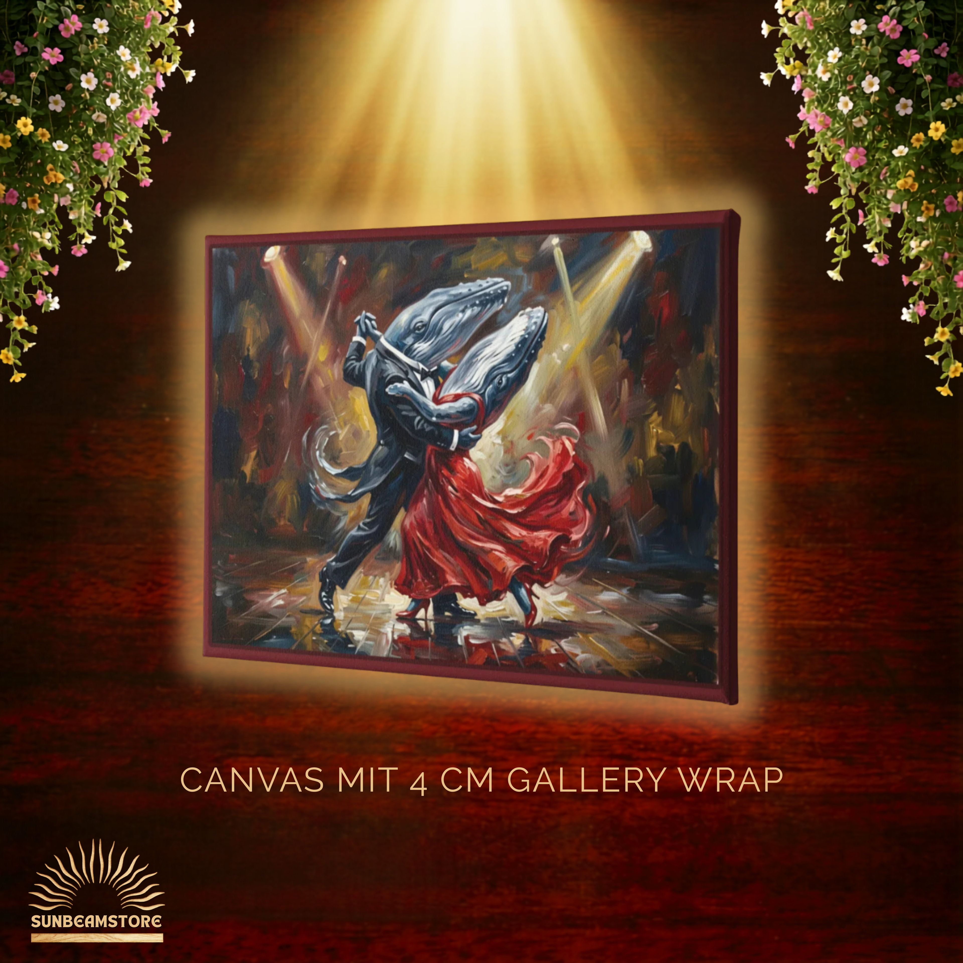 Blue Whale Tango  – Elegance in Motion  Canvas 60x80 cm / 24x32″
