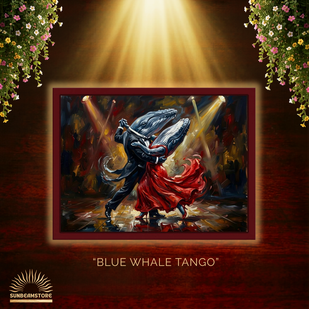 Blue Whale Tango  – Elegance in Motion  Canvas 60x80 cm / 24x32″
