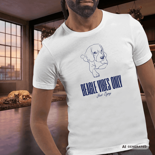 Beagle T-Shirt – „Beagle Vibes Only“ Minimalistisches Hundeshirt Premium Unisex Crewneck T-shirt | Bella + Canvas 3001 - Sunbeamstore