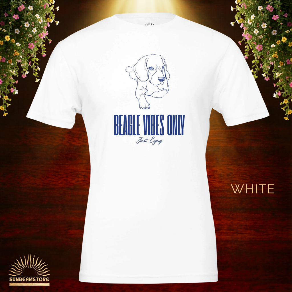 Beagle T-Shirt – „Beagle Vibes Only“ Minimalistisches Hundeshirt Premium Unisex Crewneck T-shirt | Bella + Canvas 3001