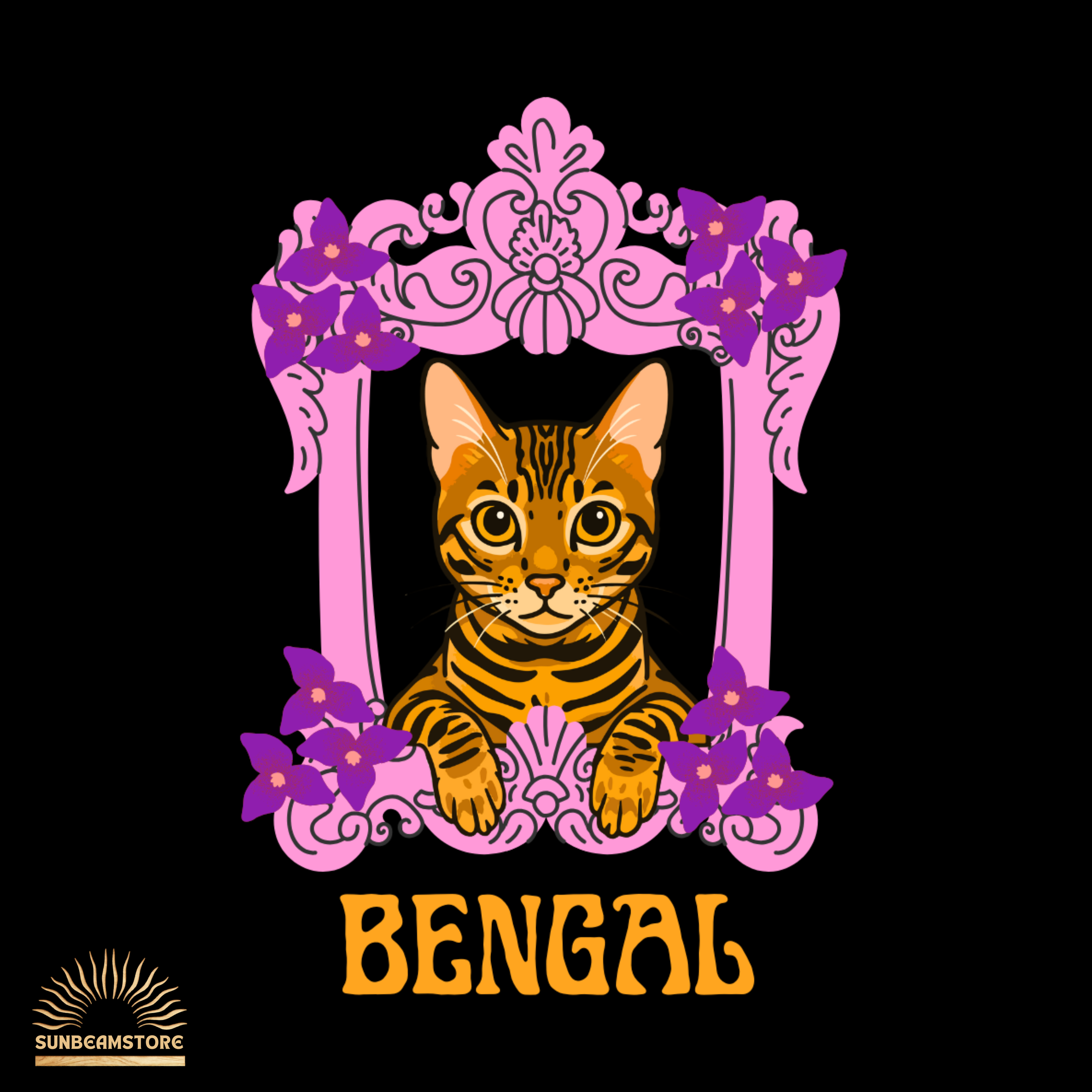 Bengal Katzen T-Shirt Damen | Cat Lover Shirt | Geschenk für Katzenliebhaber | Bengal Cat Shirt