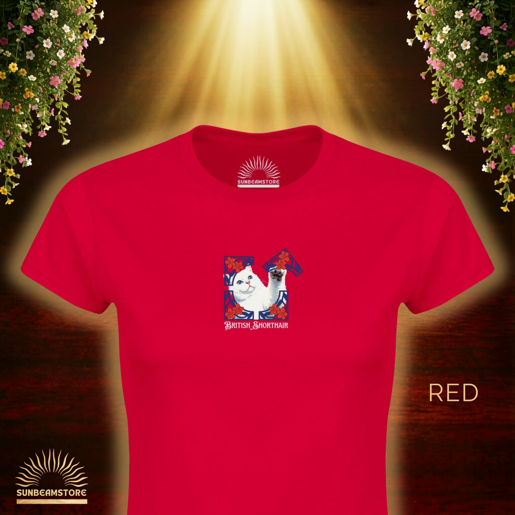 British Shorthair Katzen T-Shirt Damen | BKH Shirt | Cat Lover Shirt | Geschenk für Katzenliebhaber | British Shorthair Cat Shirt