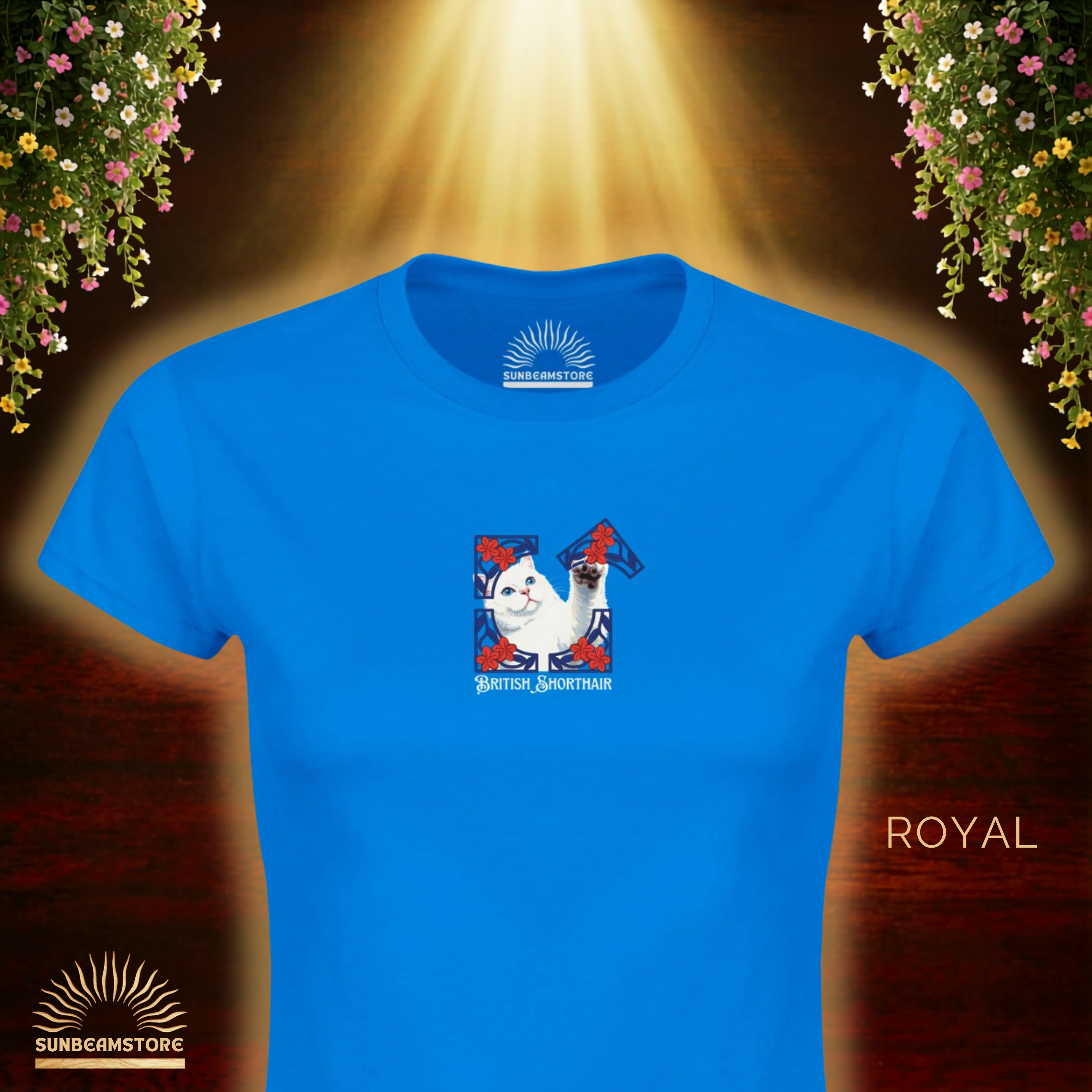 British Shorthair Katzen T-Shirt Damen | BKH Shirt | Cat Lover Shirt | Geschenk für Katzenliebhaber | British Shorthair Cat Shirt
