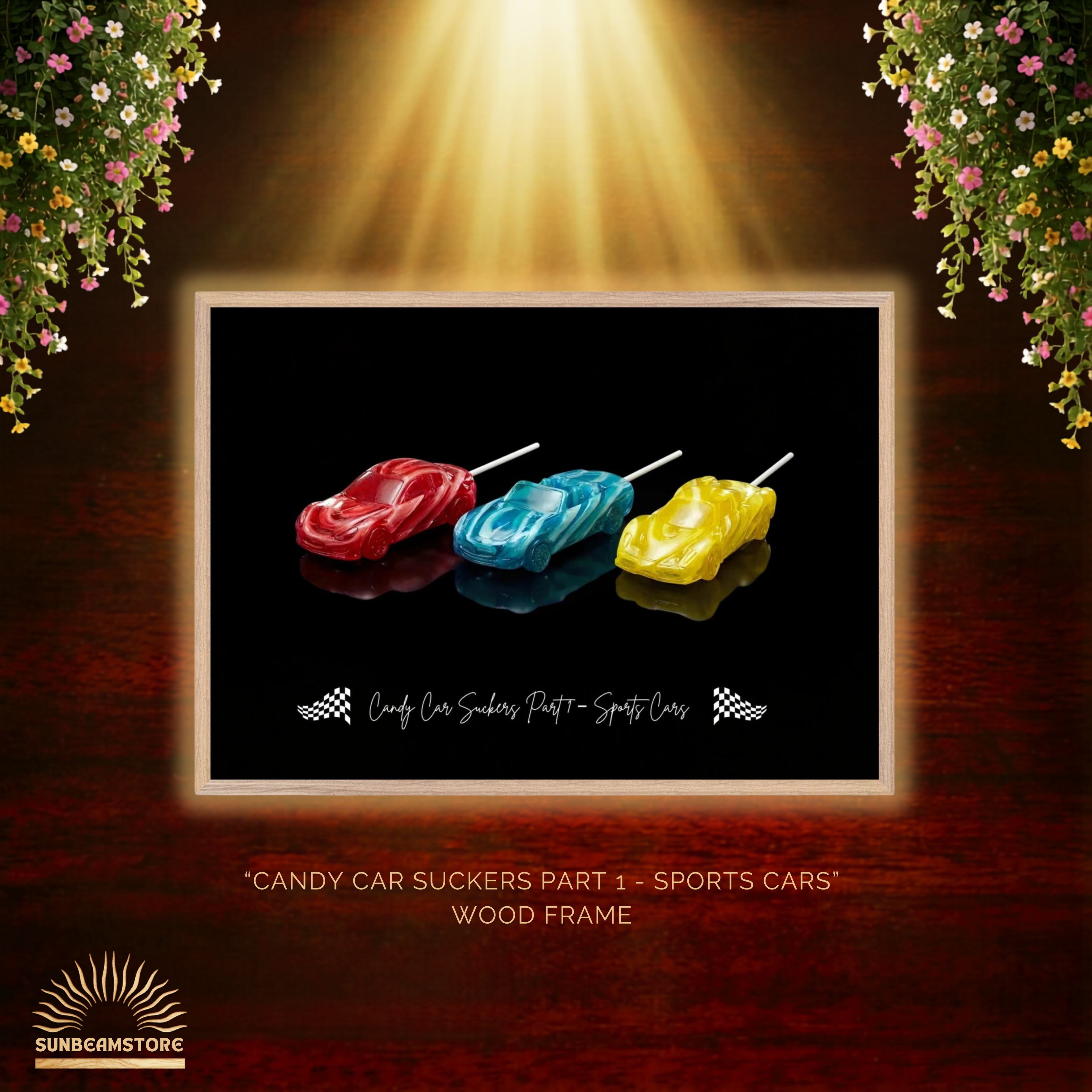 Candy Car Suckers (Part 1)    Premium Wooden Framed Poster With Premium Semi-Glossy Paper