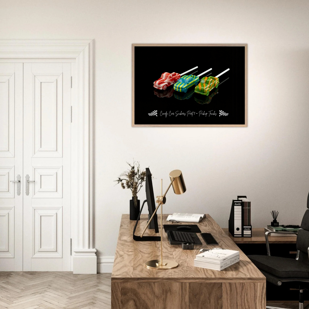 Candy Car Suckers  (Part 2)     Premium Wooden Framed Poster With Premium Semi-Glossy Paper