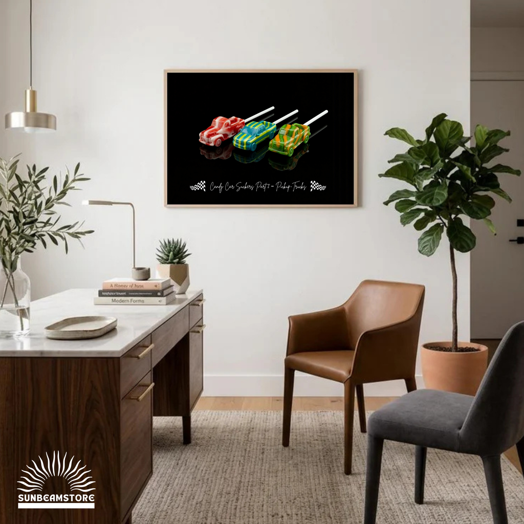Candy Car Suckers  (Part 2)     Premium Wooden Framed Poster With Premium Semi-Glossy Paper