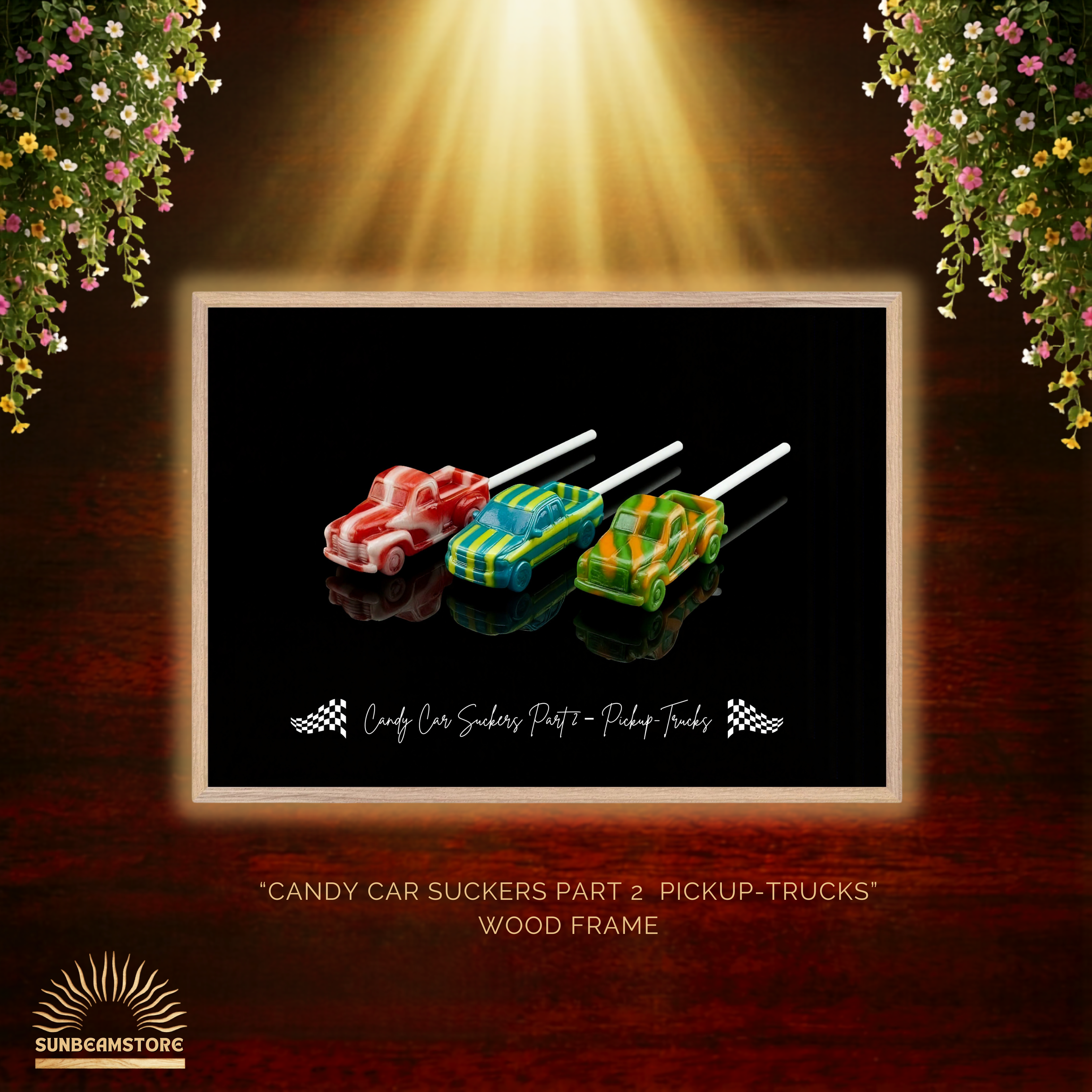 Candy Car Suckers  (Part 2)     Premium Wooden Framed Poster With Premium Semi-Glossy Paper