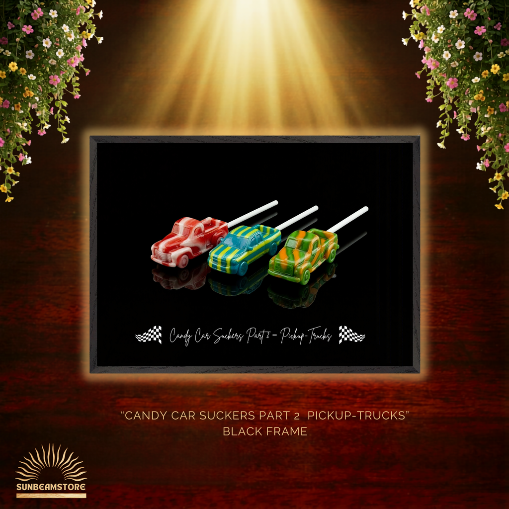 Candy Car Suckers  (Part 2)     Premium Wooden Framed Poster With Premium Semi-Glossy Paper