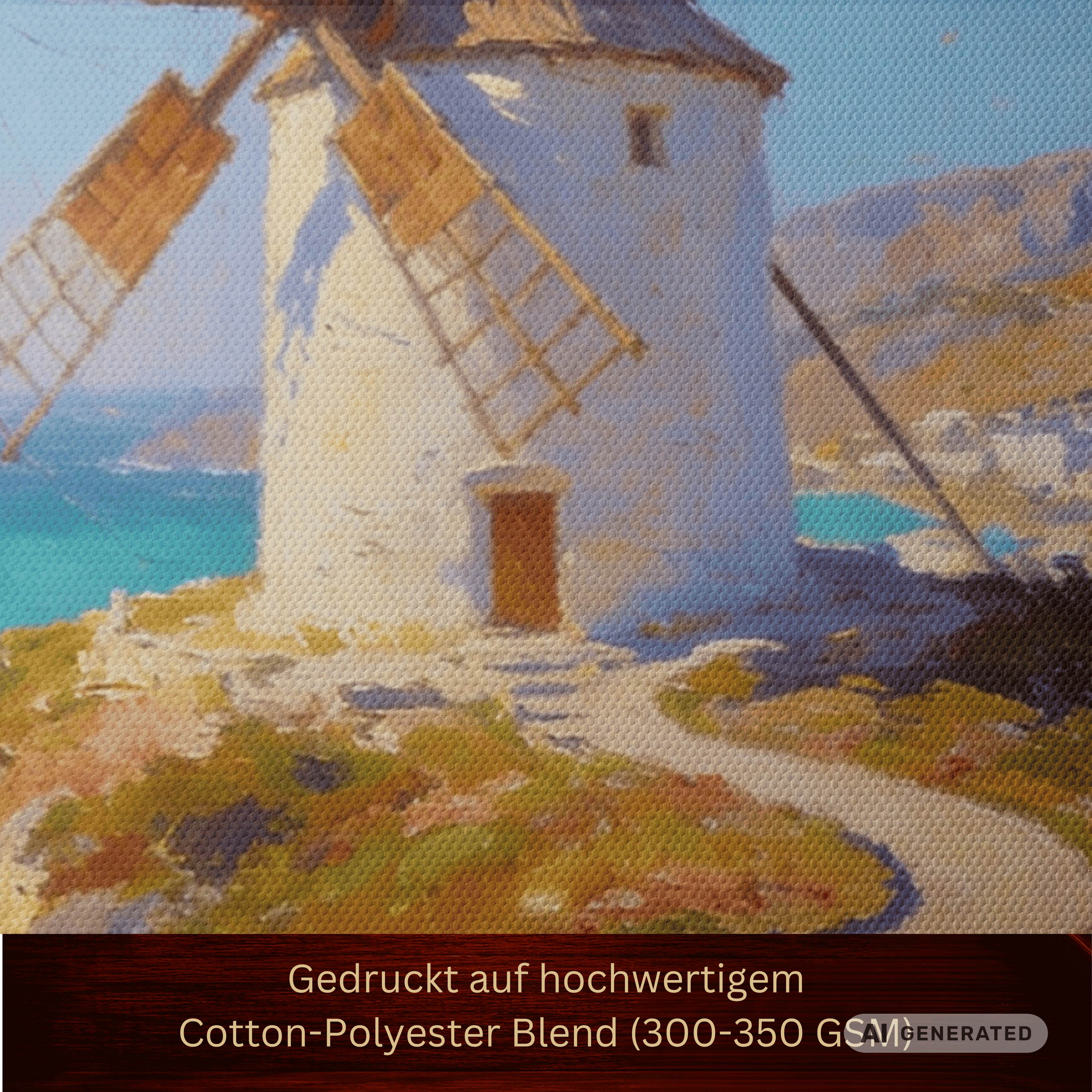 Traumküsten Serie Part II - Mediterrane Küstenlandschaft auf Leinwand | Holzrahmen Wandbild für Balkon & Terrasse | Urlaubsfeeling für Zuhause - Sunbeamstore