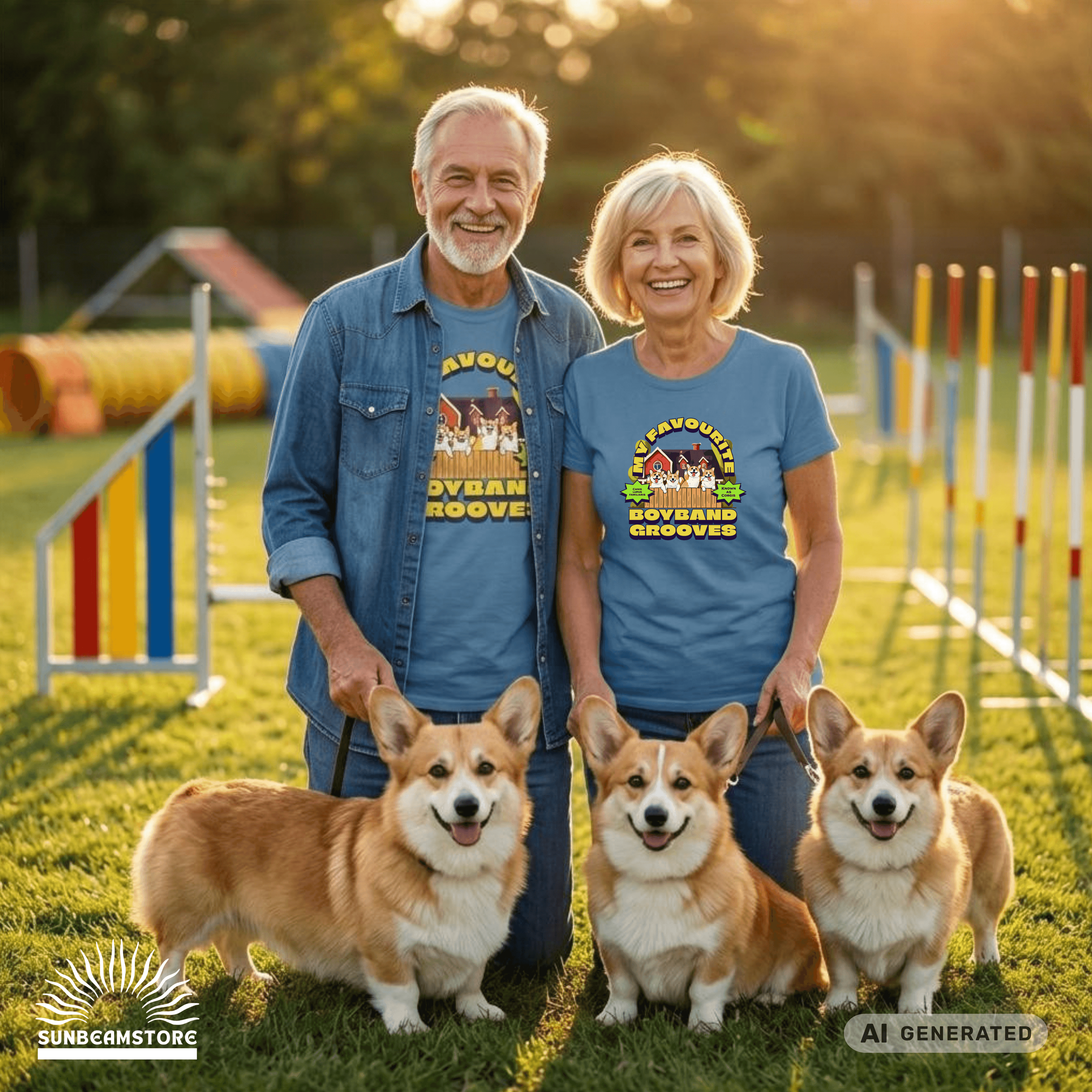 Corgi T-Shirt „My Favourite Boyband Grooves“ – Lustiges Hunde Shirt – Geschenk für Corgi Liebhaber – Premium Unisex Crewneck T-shirt | Bella + Canvas 3001 - Sunbeamstore