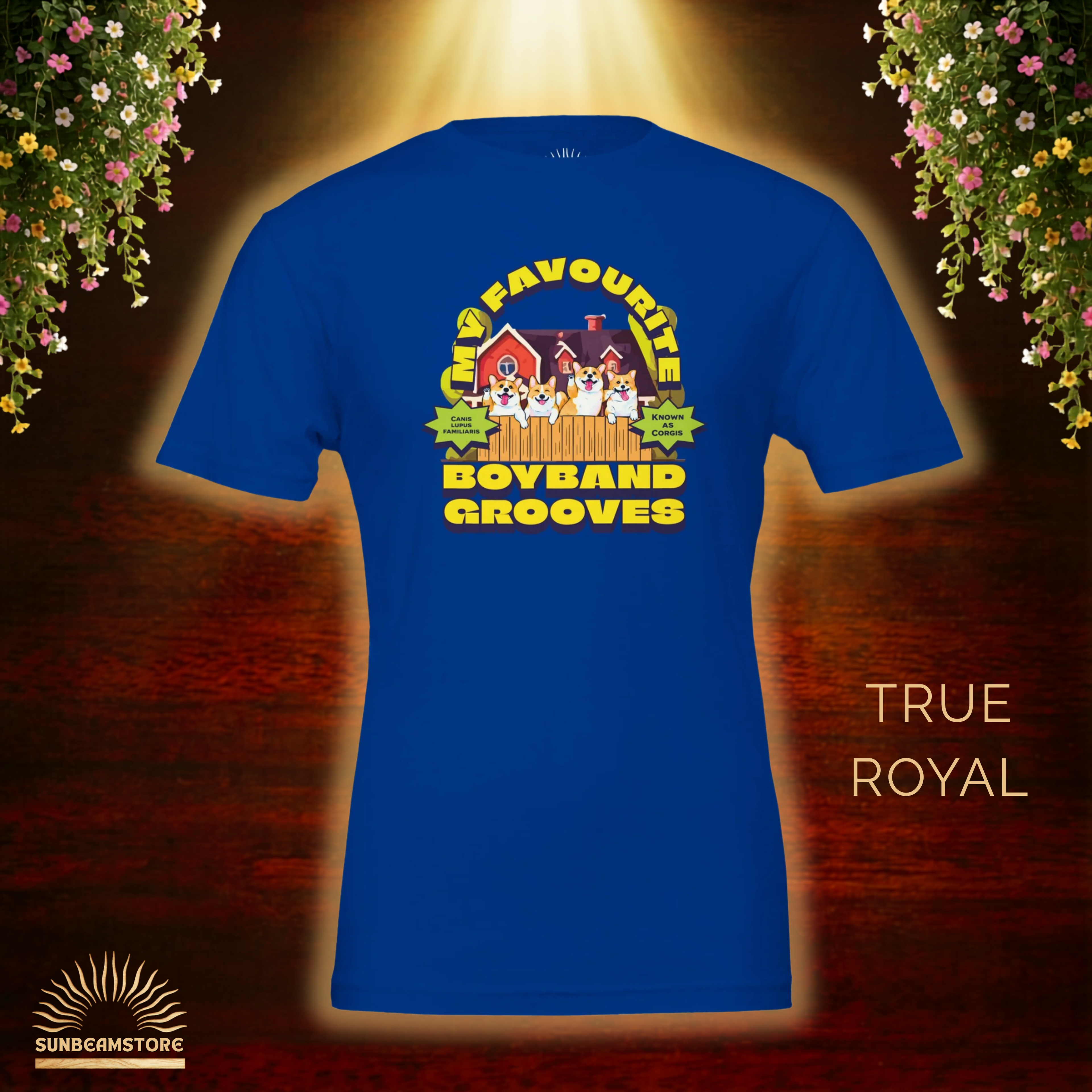 Corgi T-Shirt „My Favourite Boyband Grooves“ – Lustiges Hunde Shirt – Geschenk für Corgi Liebhaber – Premium Unisex Crewneck T-shirt | Bella + Canvas 3001