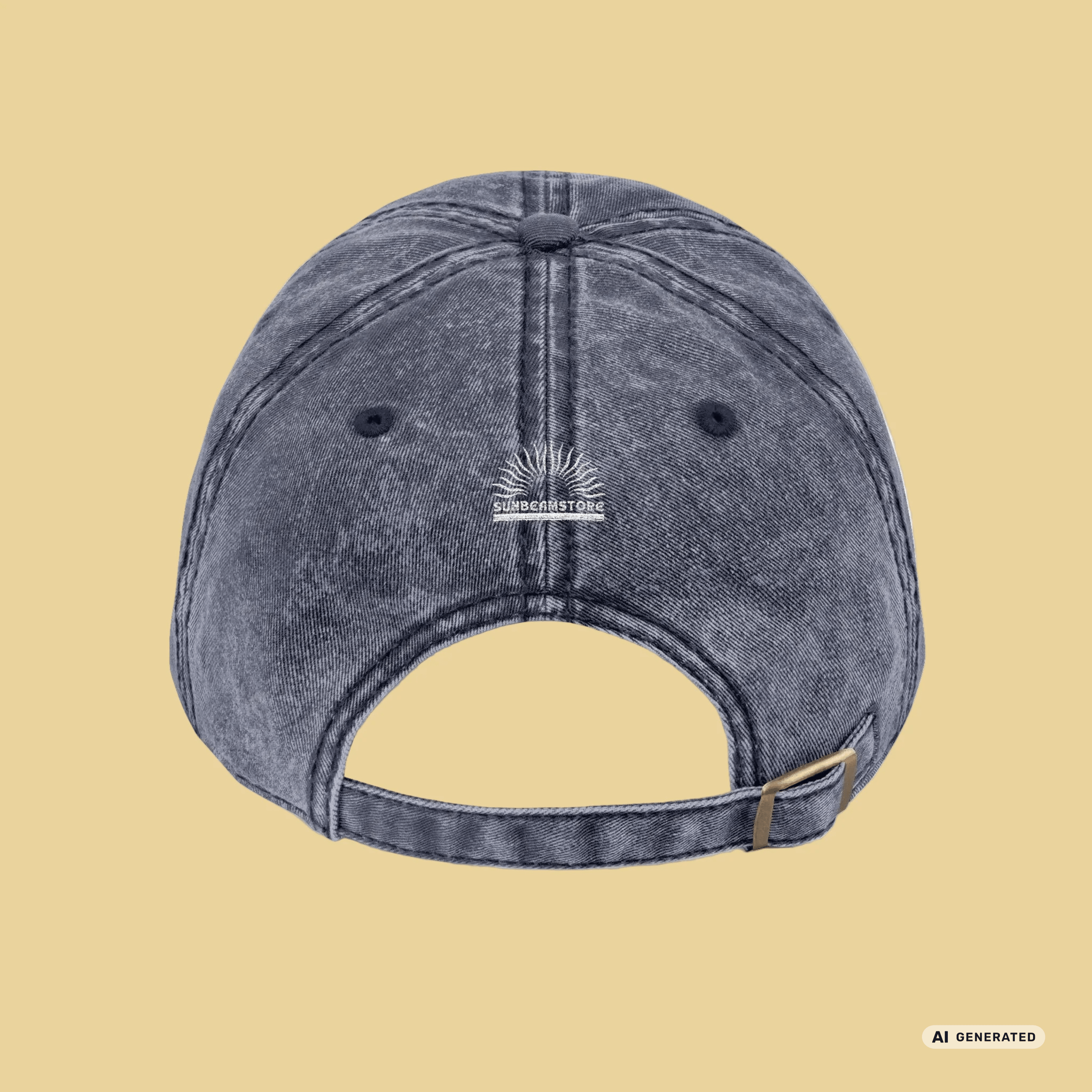 Vintage Dad Cap personalisiert – Katzenname in Gold gestickt | Sunbeamstore - Sunbeamstore