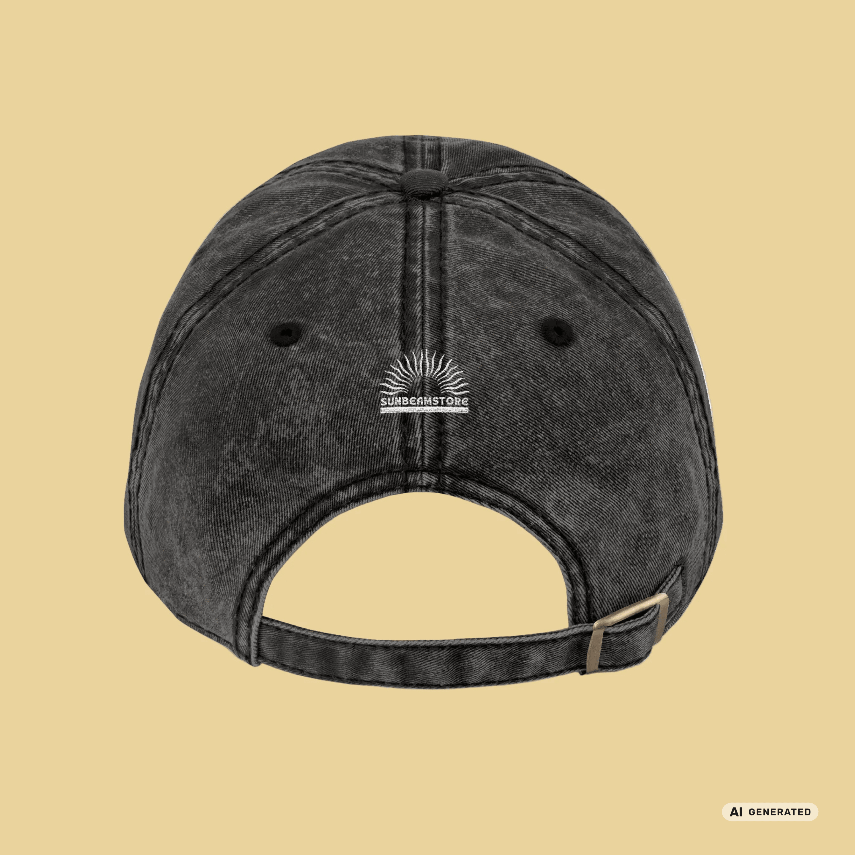 Vintage Dad Cap personalisiert – Katzenname in Gold gestickt | Sunbeamstore - Sunbeamstore