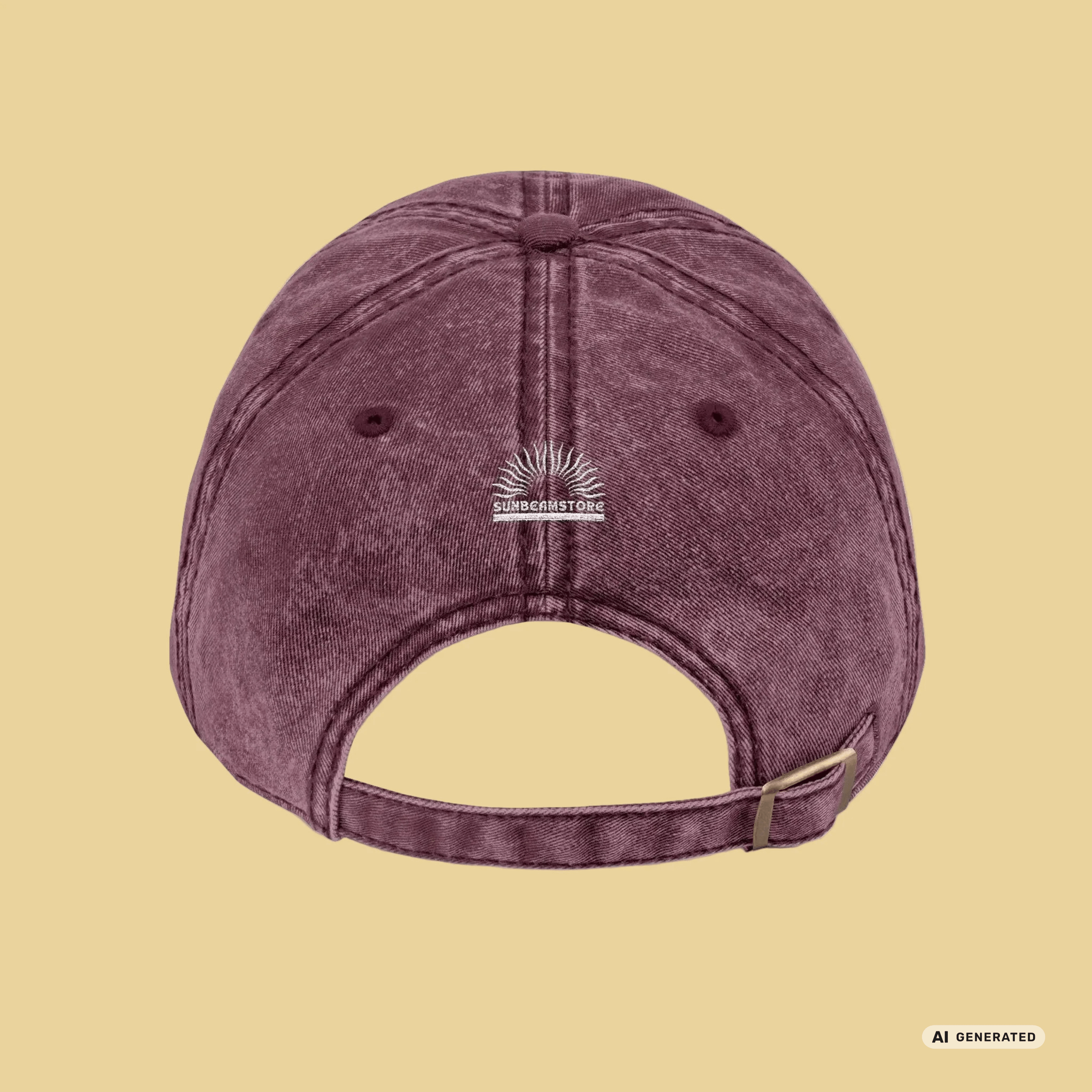 Vintage Dad Cap personalisiert – Katzenname in Gold gestickt | Sunbeamstore - Sunbeamstore