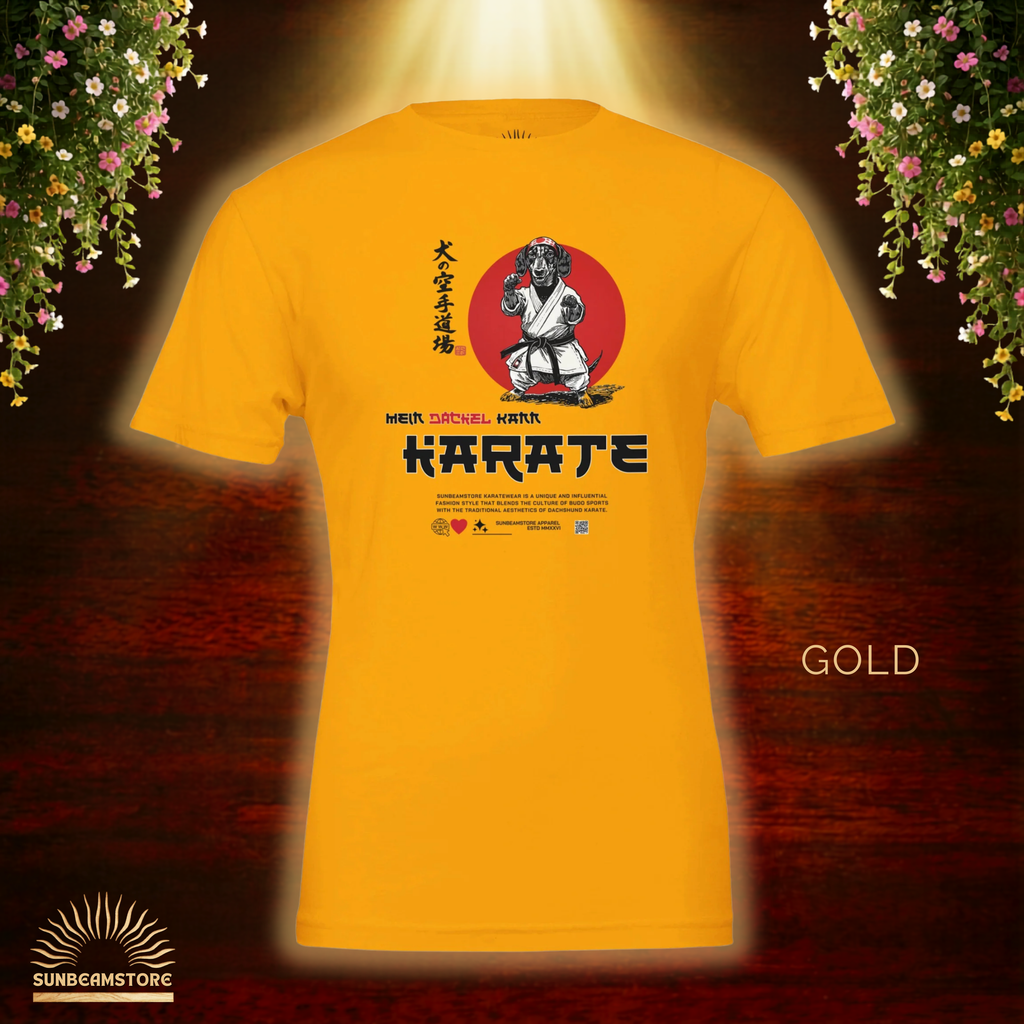 Dackel Karate T-Shirt – Lustiges Hundeshirt für Dackel Fans | Funny Dachshund Shirt  Premium Unisex Crewneck T-shirt | Bella + Canvas 3001