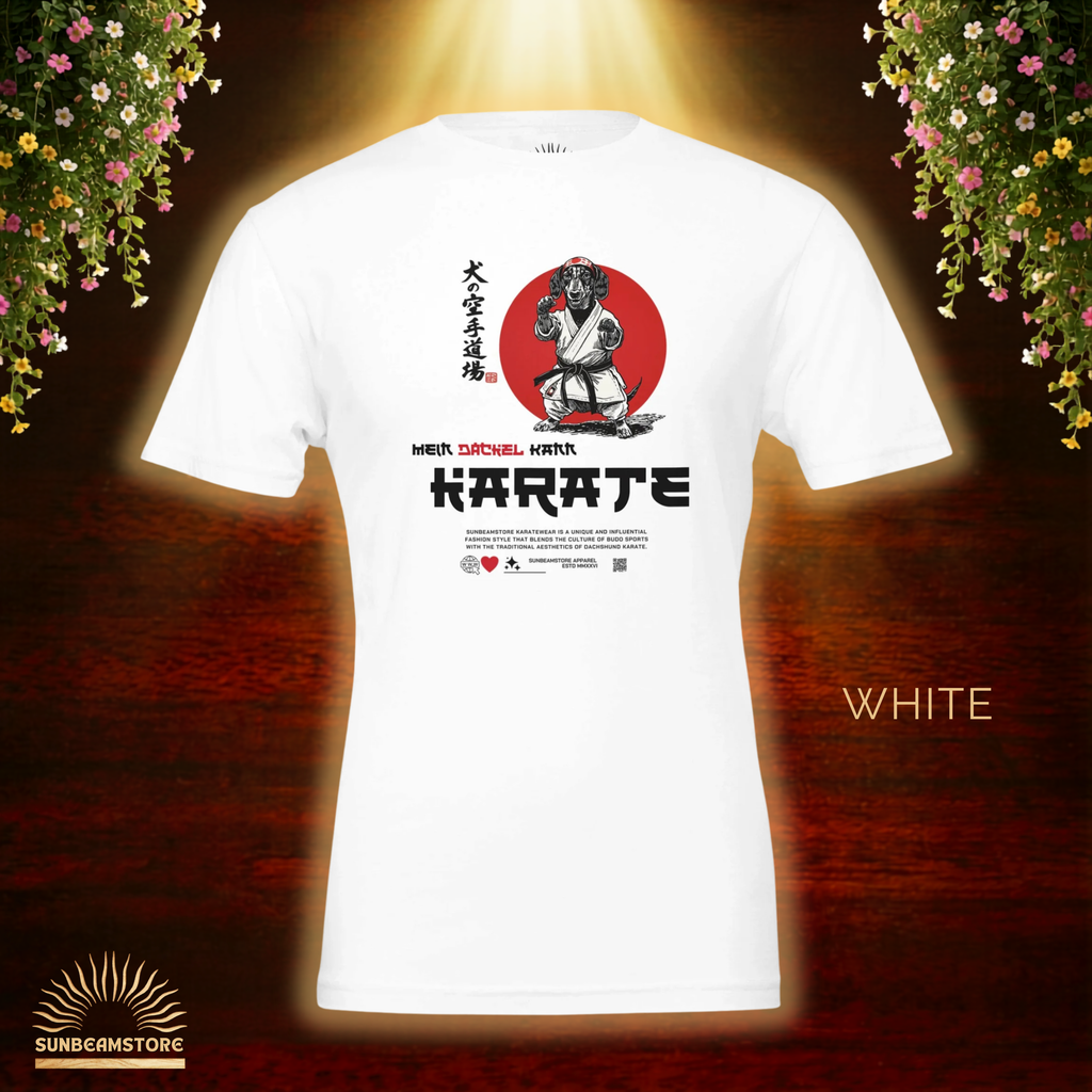 Dackel Karate T-Shirt – Lustiges Hundeshirt für Dackel Fans | Funny Dachshund Shirt  Premium Unisex Crewneck T-shirt | Bella + Canvas 3001