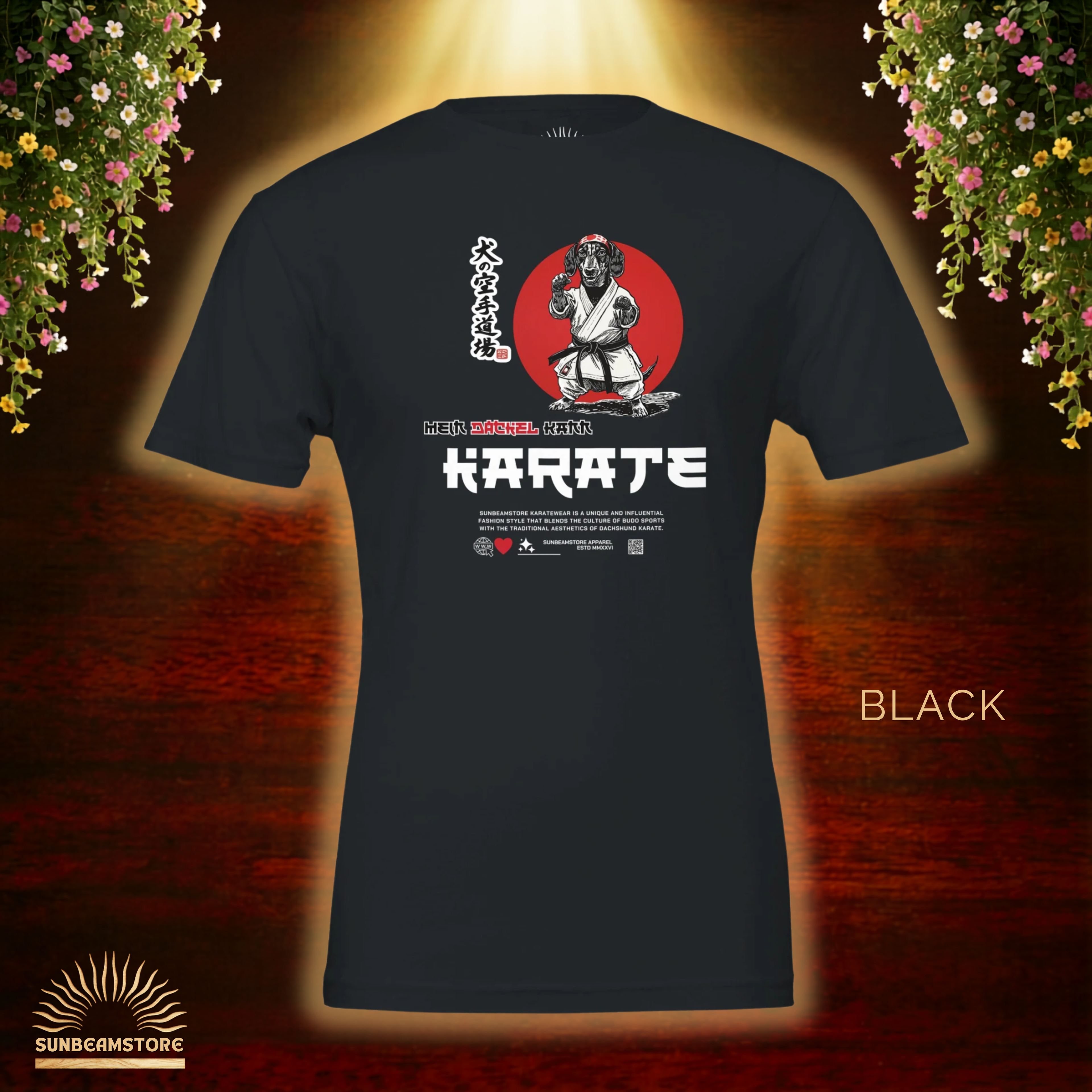 Dackel Karate T-Shirt – Lustiges Hundeshirt für Dackel Fans | Funny Dachshund Shirt Premium Unisex Crewneck T-shirt | Bella + Canvas 3001