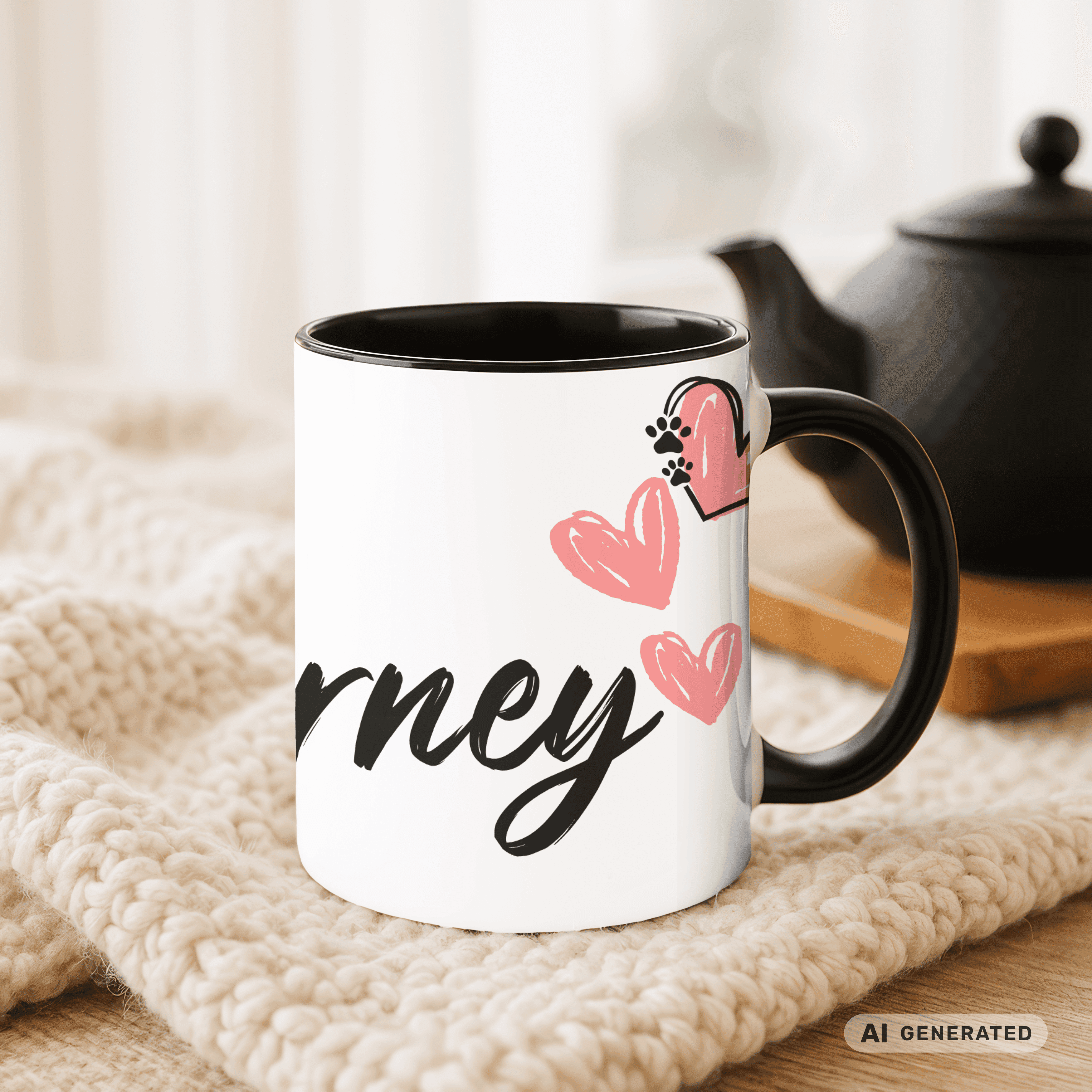 Personalisierte Dalmatiner Tasse 11oz – Aquarell Hundemotiv mit Namen | Geschenk für Dalmatiner Besitzer | Keramiktasse mit Farbwahl - Sunbeamstore