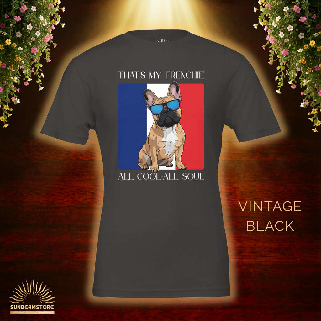 Französische Bulldogge T-Shirt – „That’s My Frenchie“ Cool Dog Shirt Premium Unisex Crewneck T-shirt | Bella + Canvas 3001