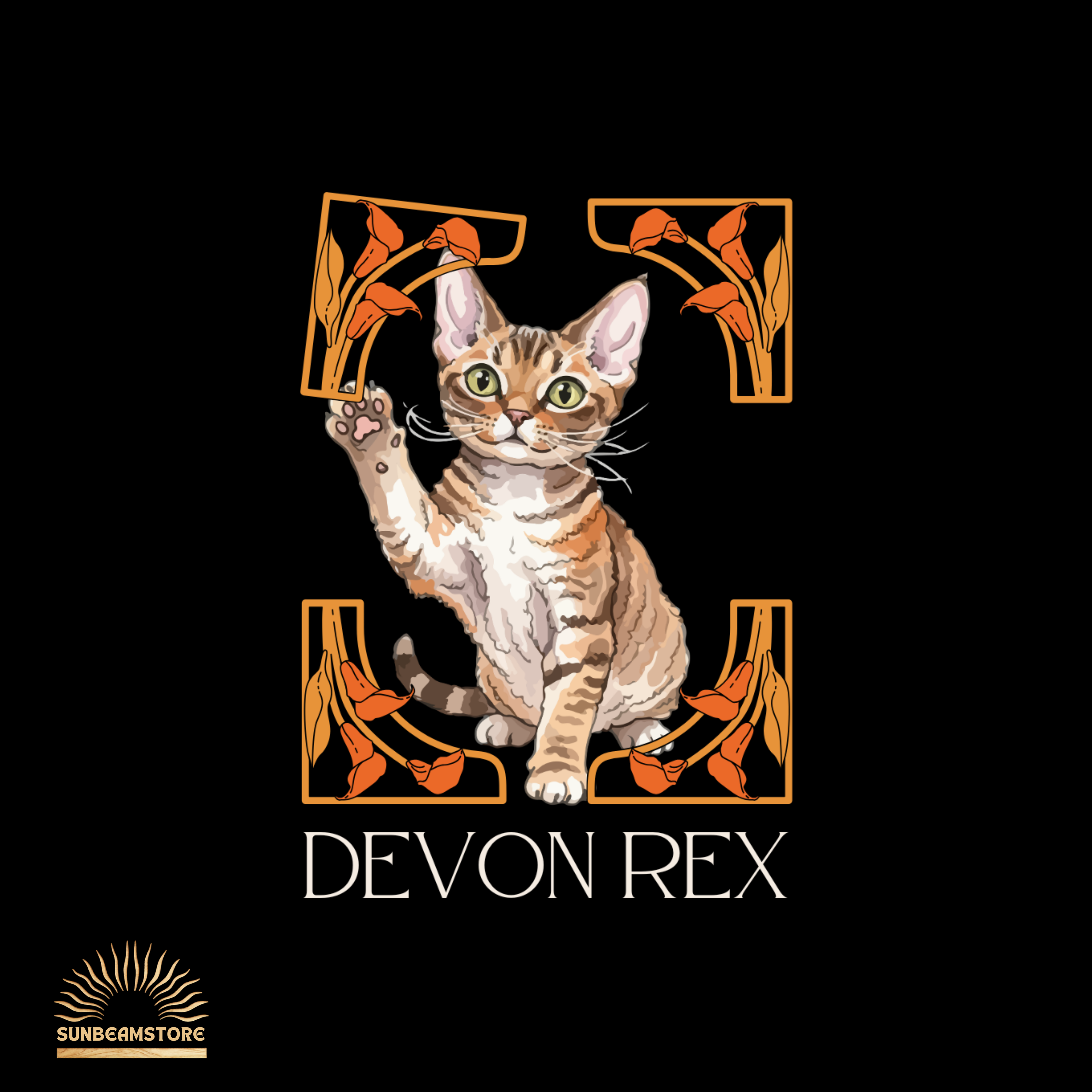 Devon Rex Katzen T-Shirt Damen | Devon Rex Cat Shirt | Cat Lover Shirt | Geschenk für Katzenliebhaber