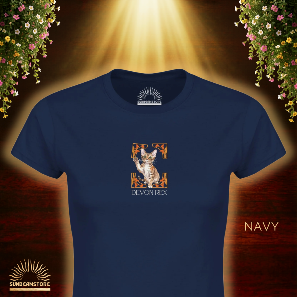 Devon Rex Katzen T-Shirt Damen | Devon Rex Cat Shirt | Cat Lover Shirt | Geschenk für Katzenliebhaber
