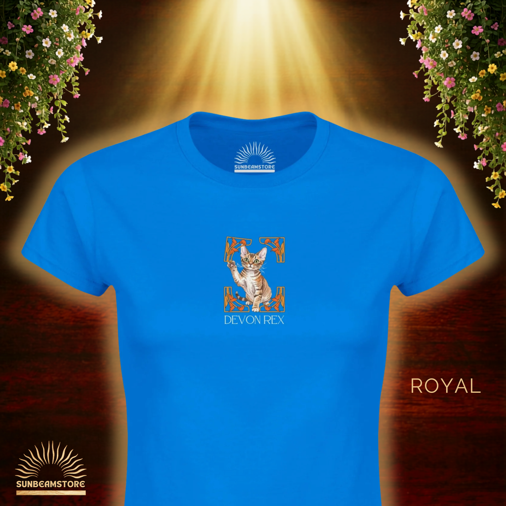 Devon Rex Katzen T-Shirt Damen | Devon Rex Cat Shirt | Cat Lover Shirt | Geschenk für Katzenliebhaber