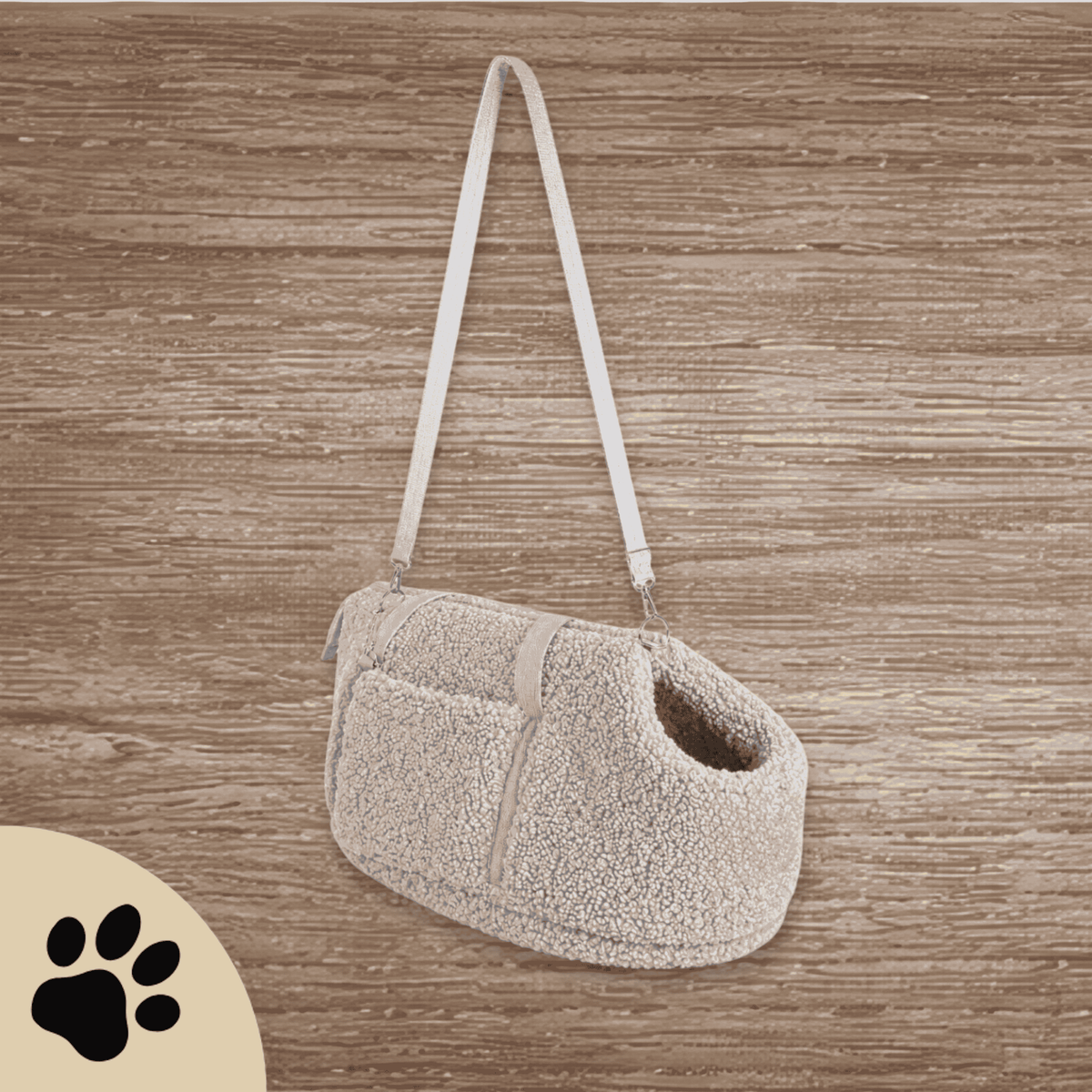 Doudou Teddy Hundetragetasche – Cappuccino S - Sunbeamstore