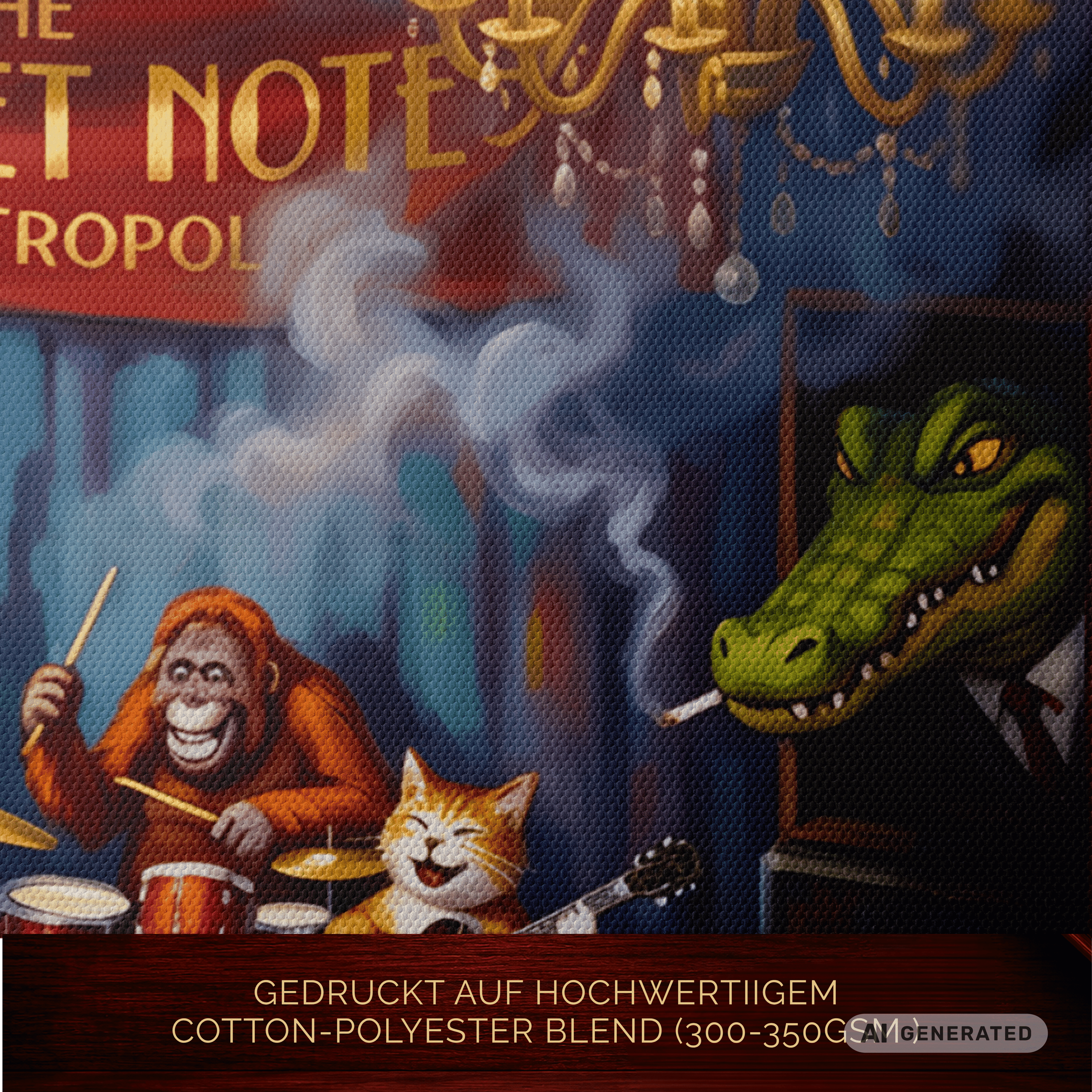 "The Velvet Note at Metropol" Canvas 50x100 cm / 20x40″ Leinwandbild mit musikalischen Ambiente - Sunbeamstore