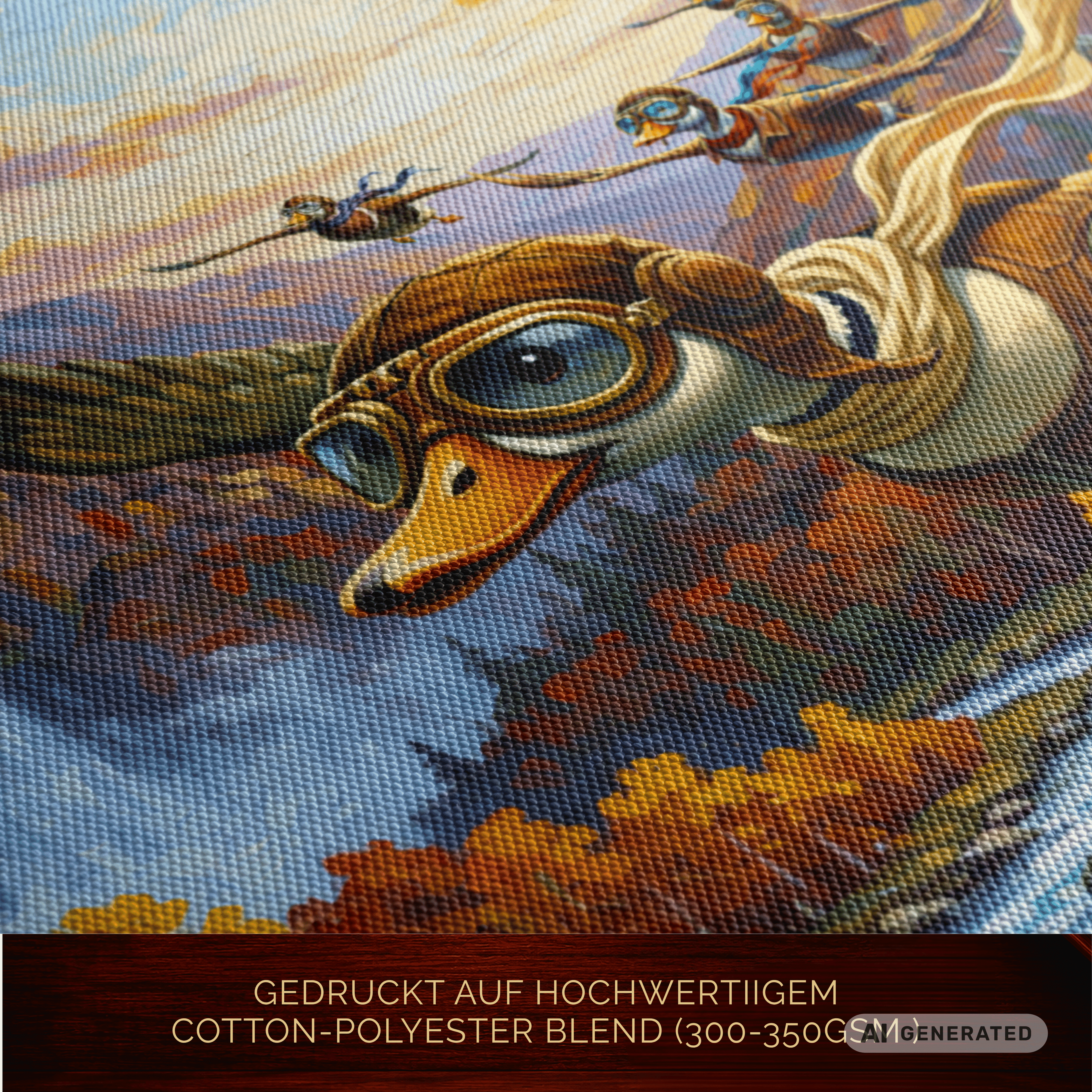 Ducks flying through the autumn valley Canvas - Sunbeamstore