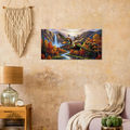 Ducks flying through the autumn valley   Canvas