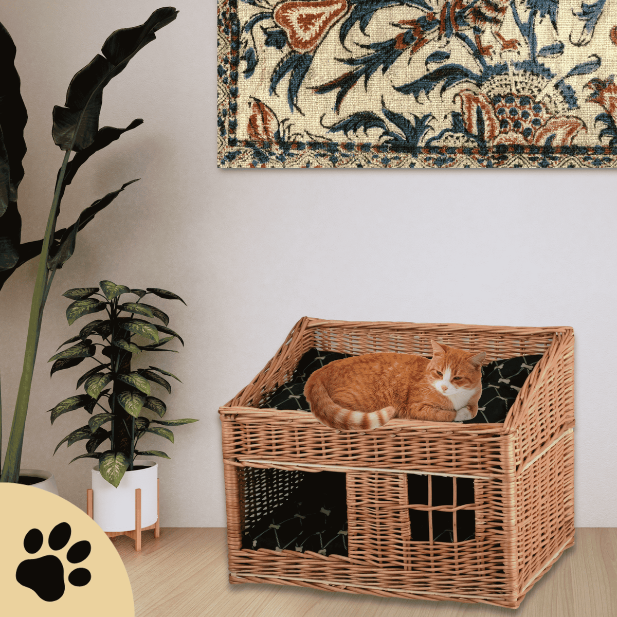 Estrella Wicker Cat House - Sunbeamstore
