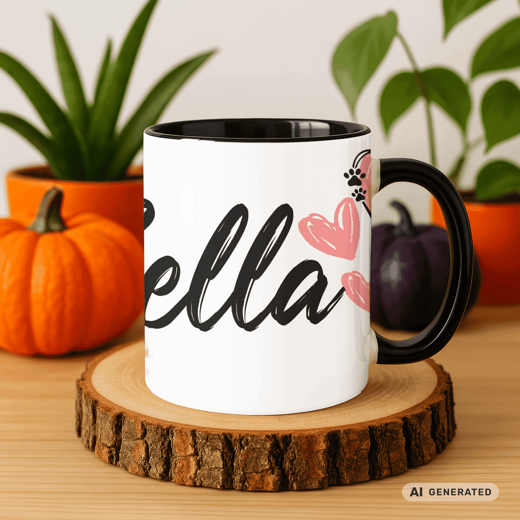 Personalisierte Golden Retriever Tasse 11oz – Aquarell Hundemotiv mit Namen | Geschenk für Hundeliebhaber | Keramiktasse mit Farbwahl - Sunbeamstore