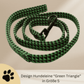 Green Triangle – Design-Hundeleine in Grün & Schwarz | Geometrisches Muster - Sunbeamstore