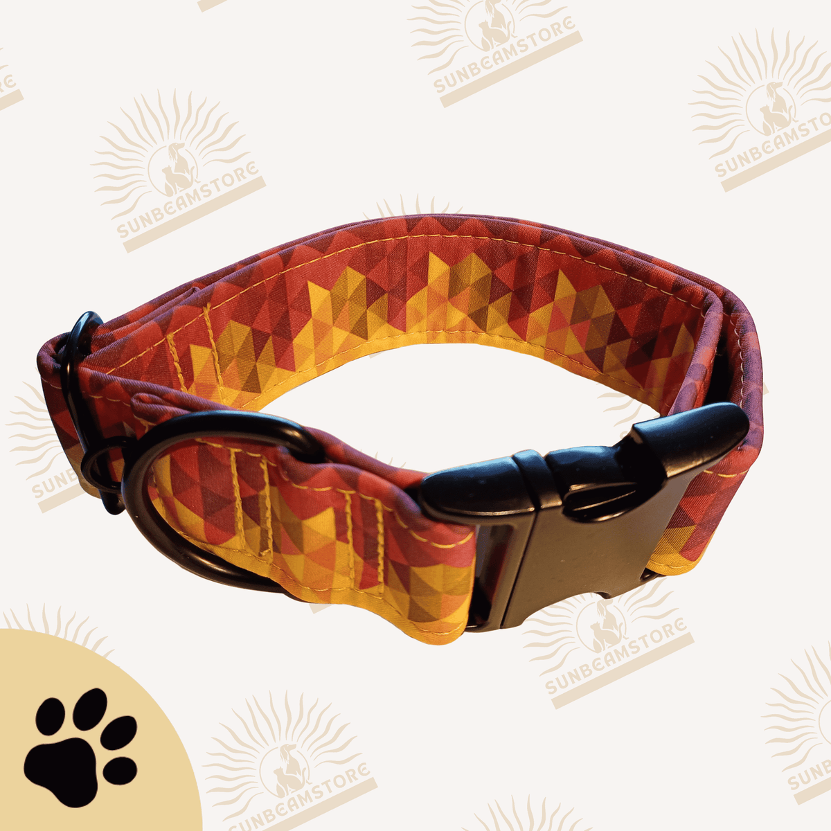 Herbstfeuer - Hundehalsband mit geometrischem Herbstmuster - Sunbeamstore