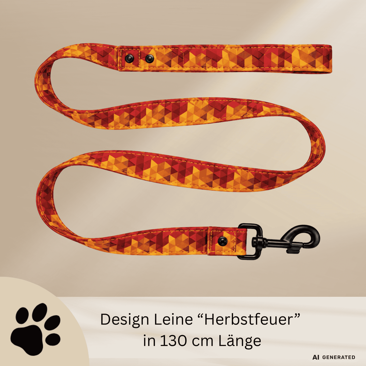 Herbstfeuer - Hundeleine mit stylischem Herbstmuster - Sunbeamstore