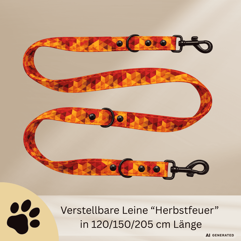 Herbstfeuer - Hundeleine mit stylischem Herbstmuster - Sunbeamstore