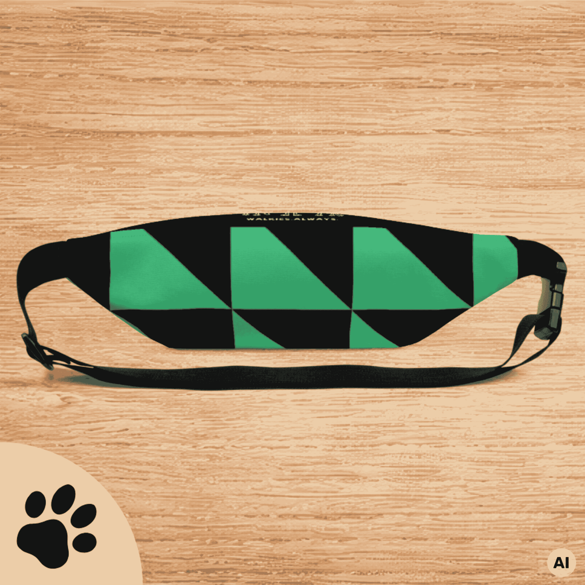 Sunbeamstore Big Treat Bag - "Green Triangle"