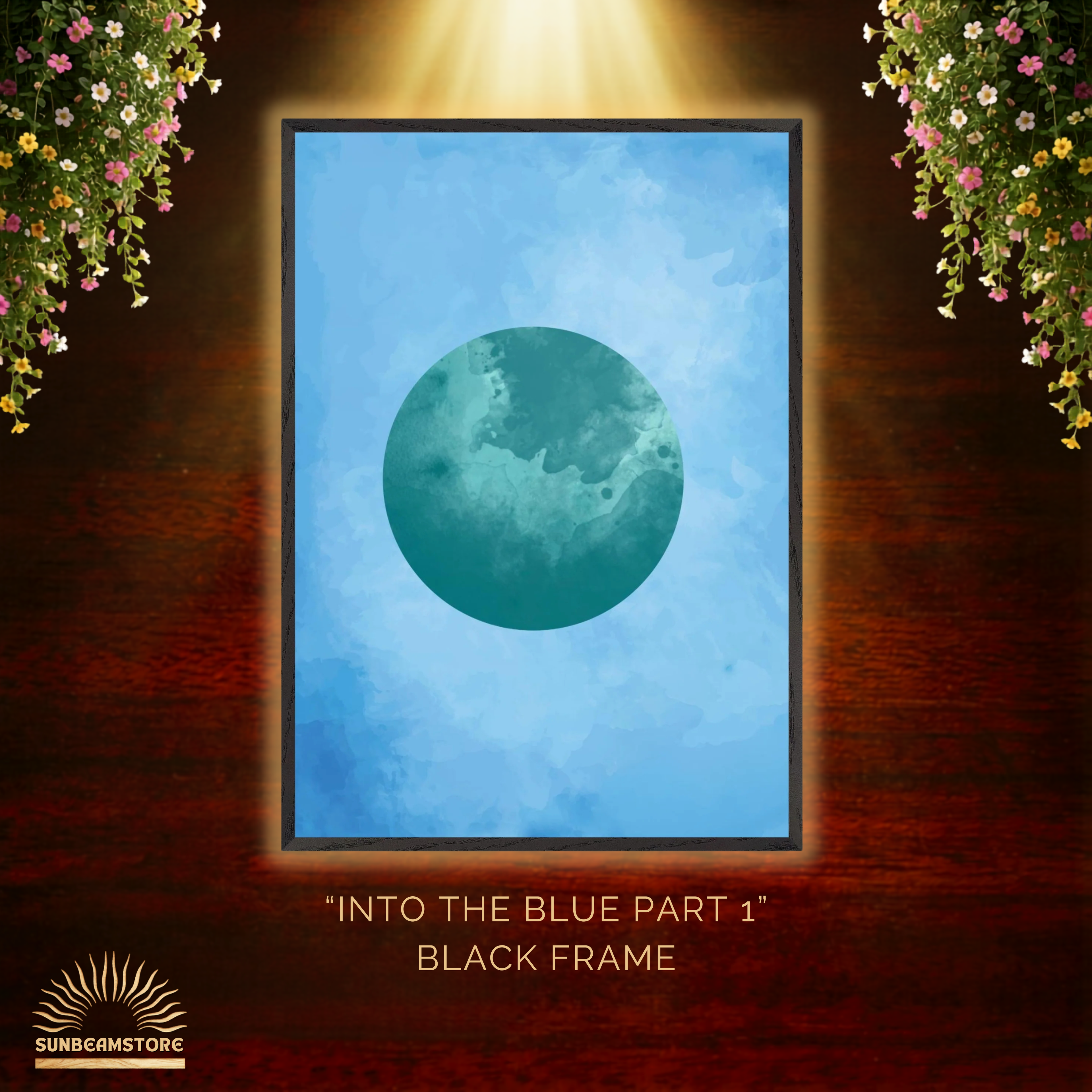 Into the blue (Part 1 von 3)   Premium Wooden Framed Poster With Premium Semi-Glossy Paper 70x100 cm / 28x40″