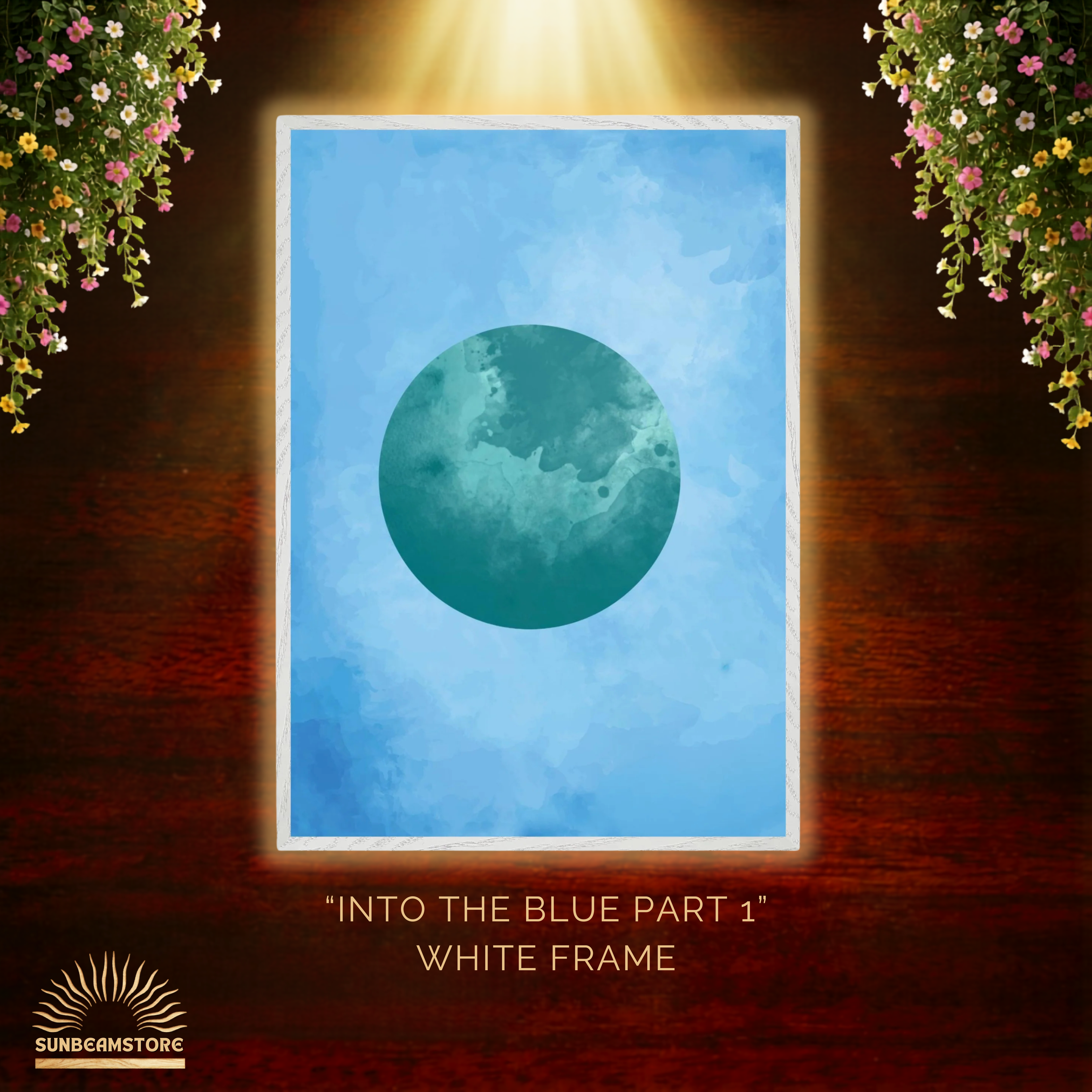 Into the blue (Part 1 von 3)   Premium Wooden Framed Poster With Premium Semi-Glossy Paper 70x100 cm / 28x40″