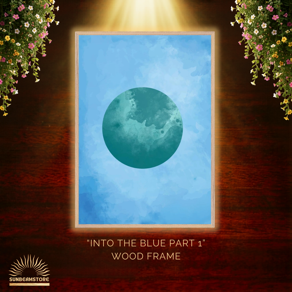 Into the blue (Part 1 von 3)   Premium Wooden Framed Poster With Premium Semi-Glossy Paper 70x100 cm / 28x40″