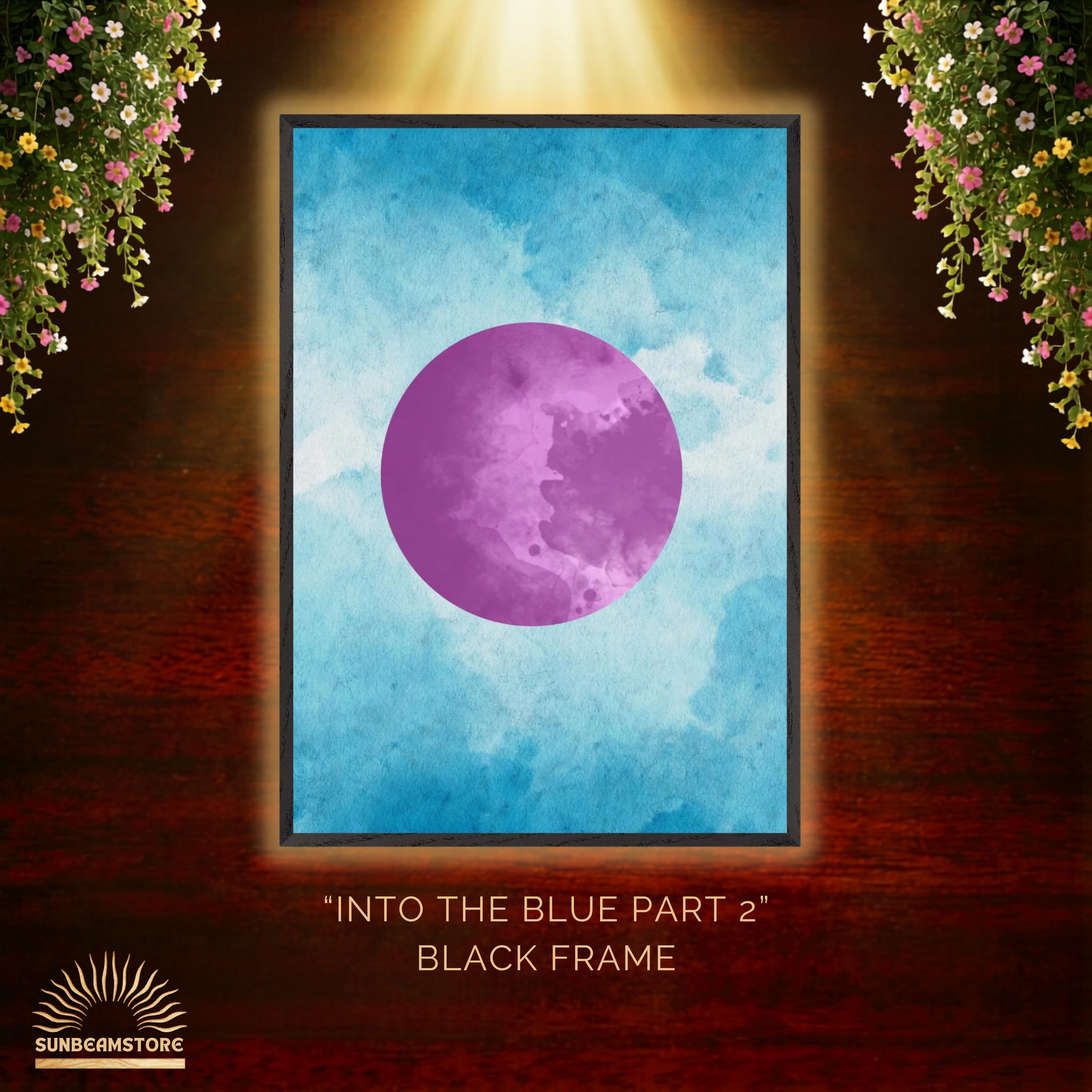 Into the blue (Part 2 von 3)   Premium Wooden Framed Poster With Premium Semi-Glossy Paper 70x100 cm / 28x40″