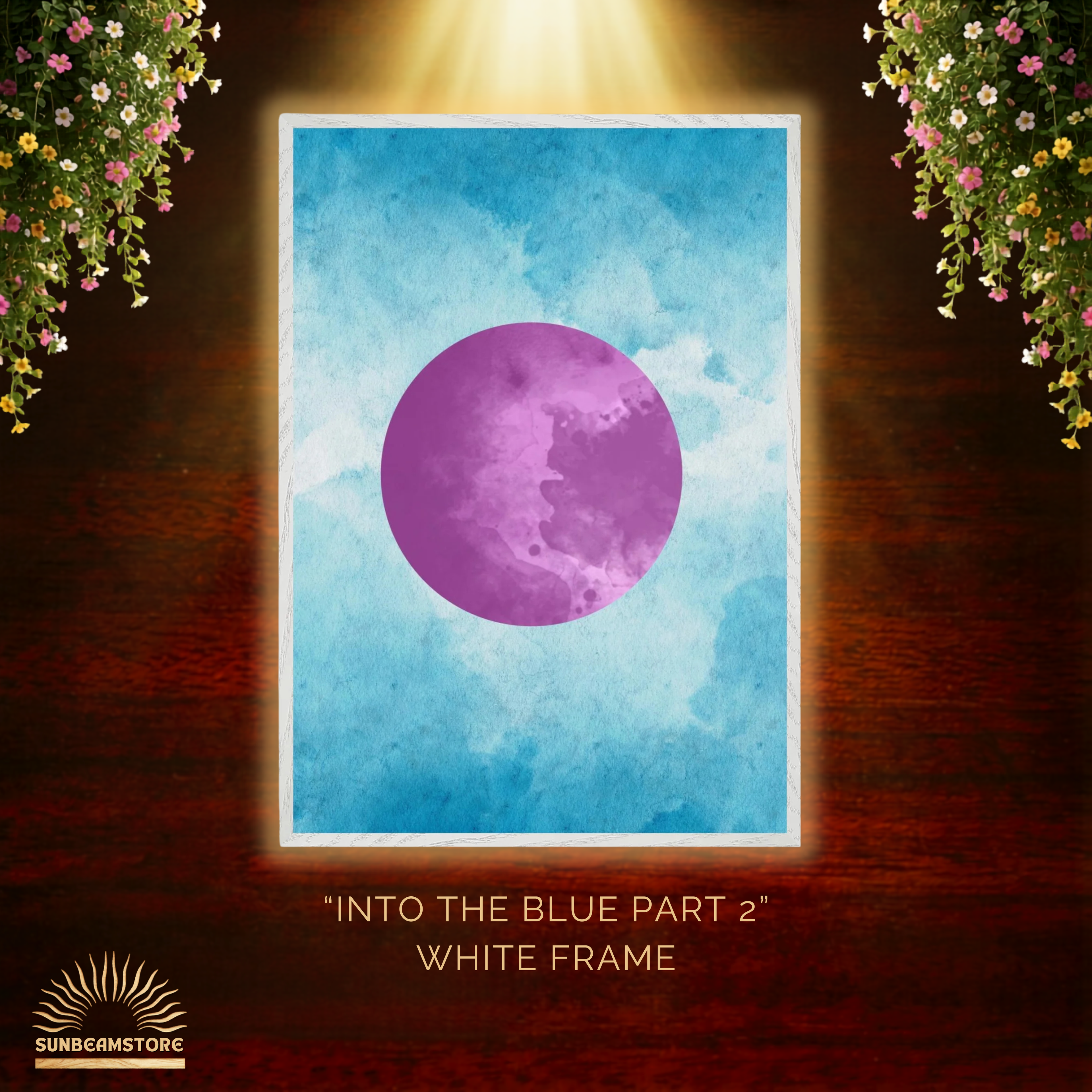 Into the blue (Part 2 von 3)   Premium Wooden Framed Poster With Premium Semi-Glossy Paper 70x100 cm / 28x40″