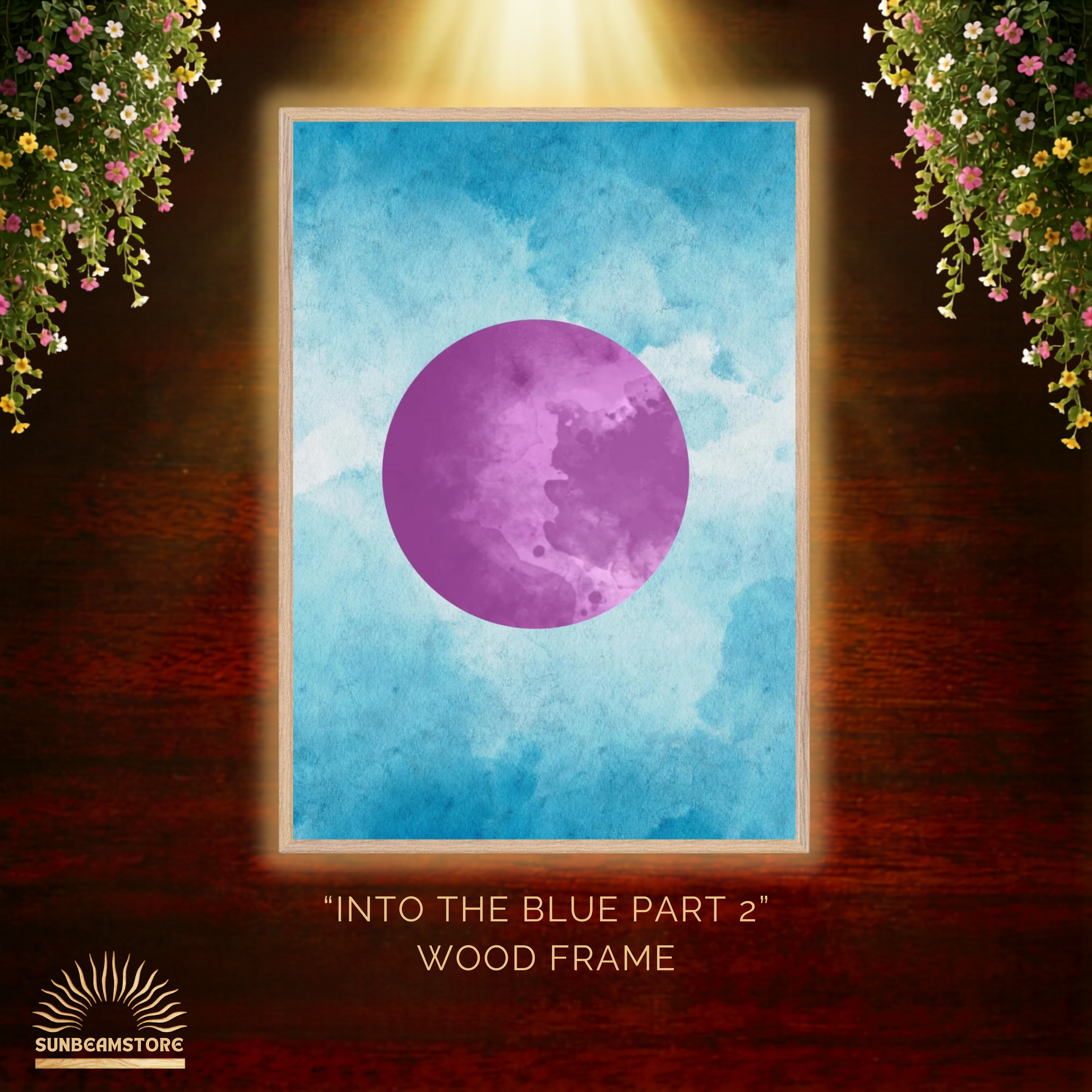 Into the blue (Part 2 von 3)   Premium Wooden Framed Poster With Premium Semi-Glossy Paper 70x100 cm / 28x40″