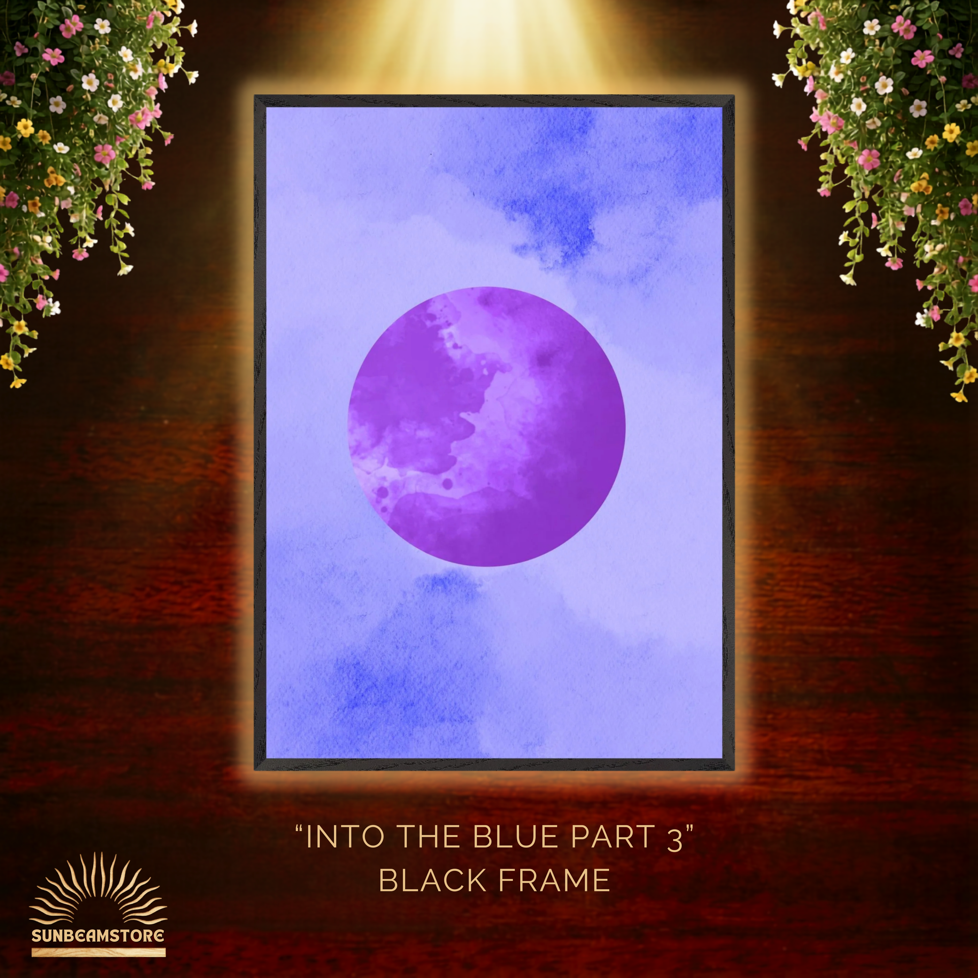 Into the blue (Part 3 von 3)   Premium Wooden Framed Poster With Premium Semi-Glossy Paper 70x100 cm / 28x40″