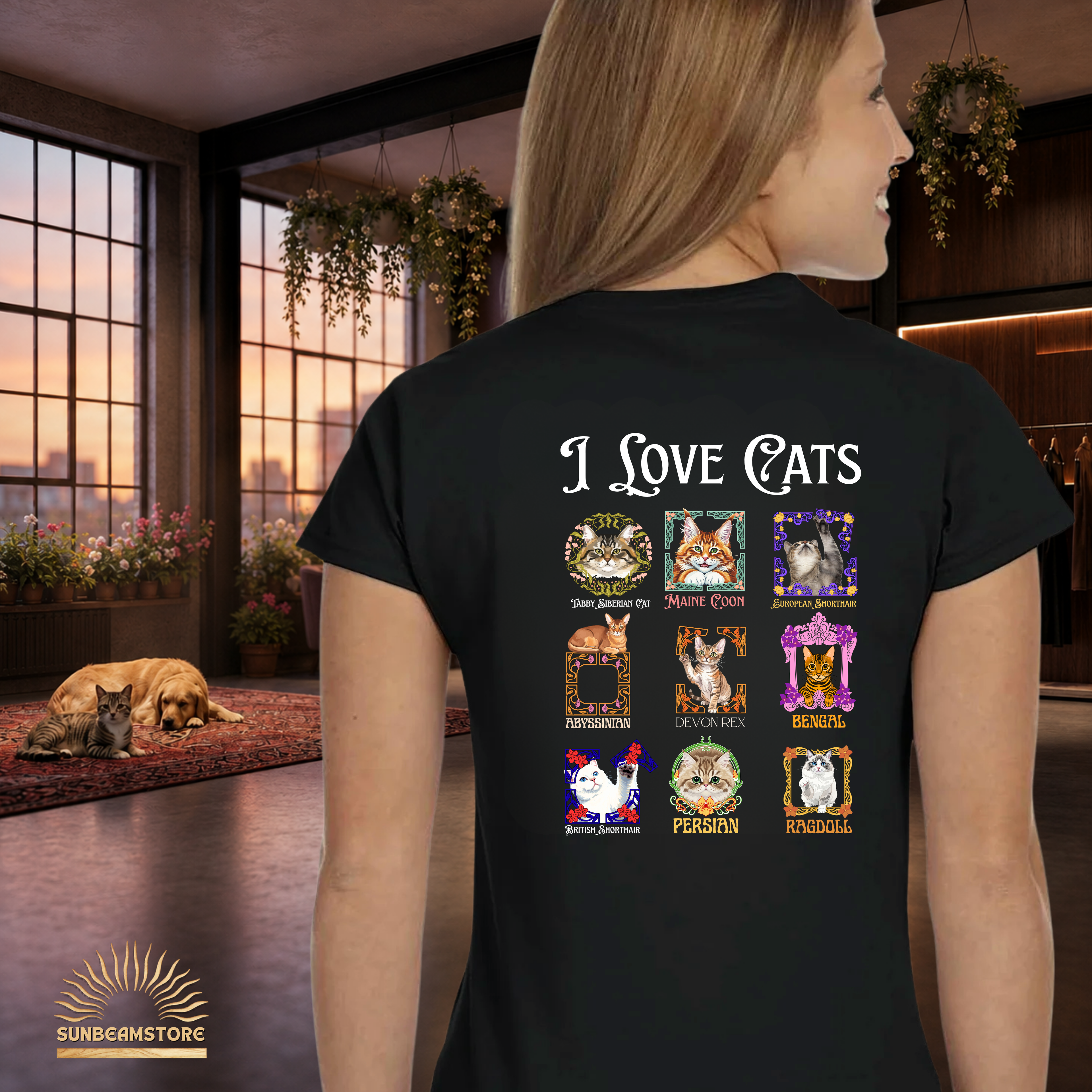 I Love Cats Shirt    Classic Womens Crewneck T-shirt | Gildan® 64000L