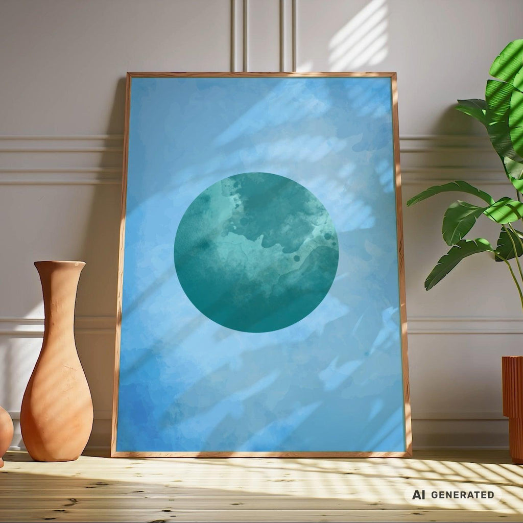 Into the blue (Part 1 von 3) Premium Wooden Framed Poster With Premium Semi-Glossy Paper 70x100 cm / 28x40″ - Sunbeamstore