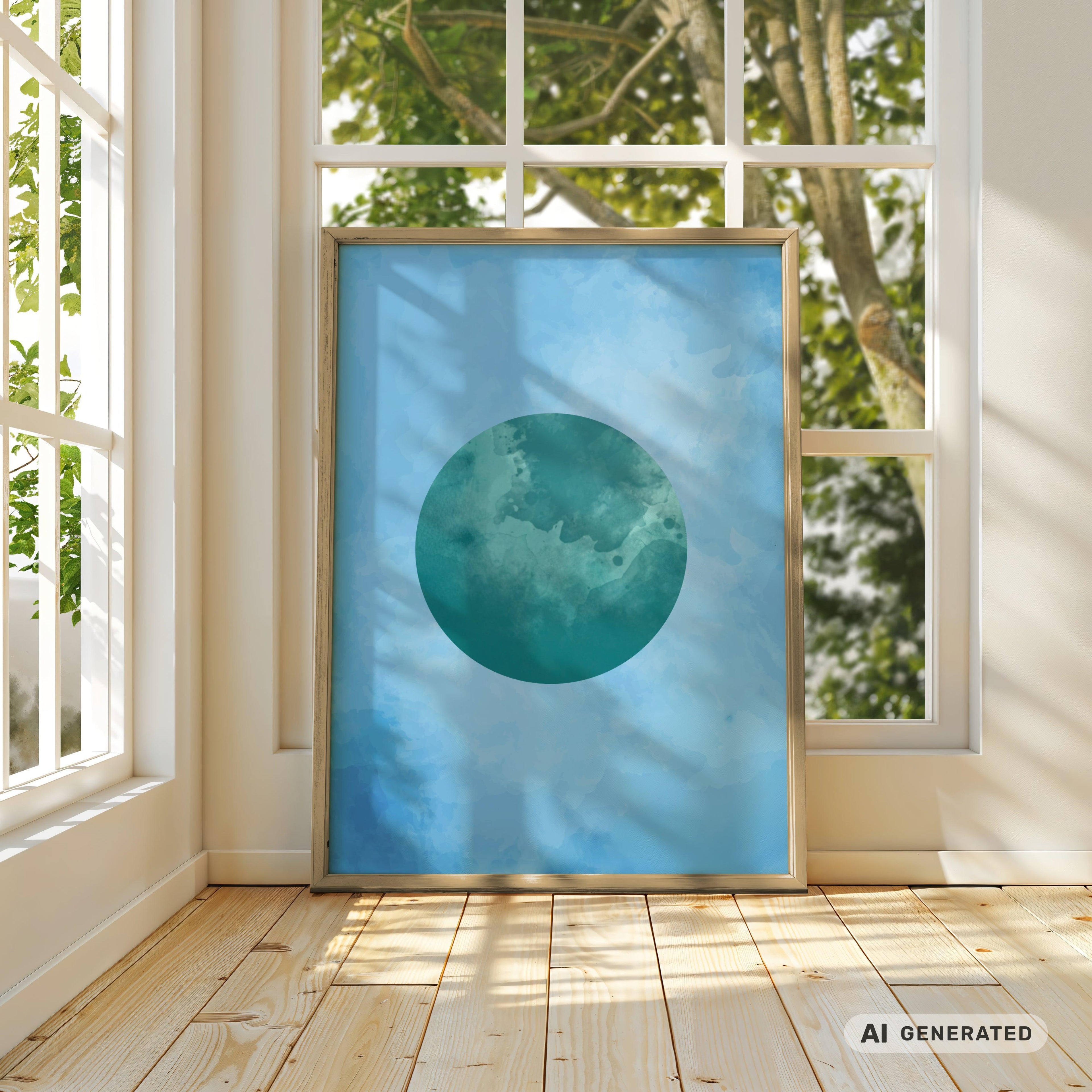Into the blue (Part 1 von 3) Premium Wooden Framed Poster With Premium Semi-Glossy Paper 70x100 cm / 28x40″ - Sunbeamstore