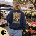 Pawsitive Vibes Sweatshirt – Art-Déco Hundepulli mit elegantem Hundemotiv