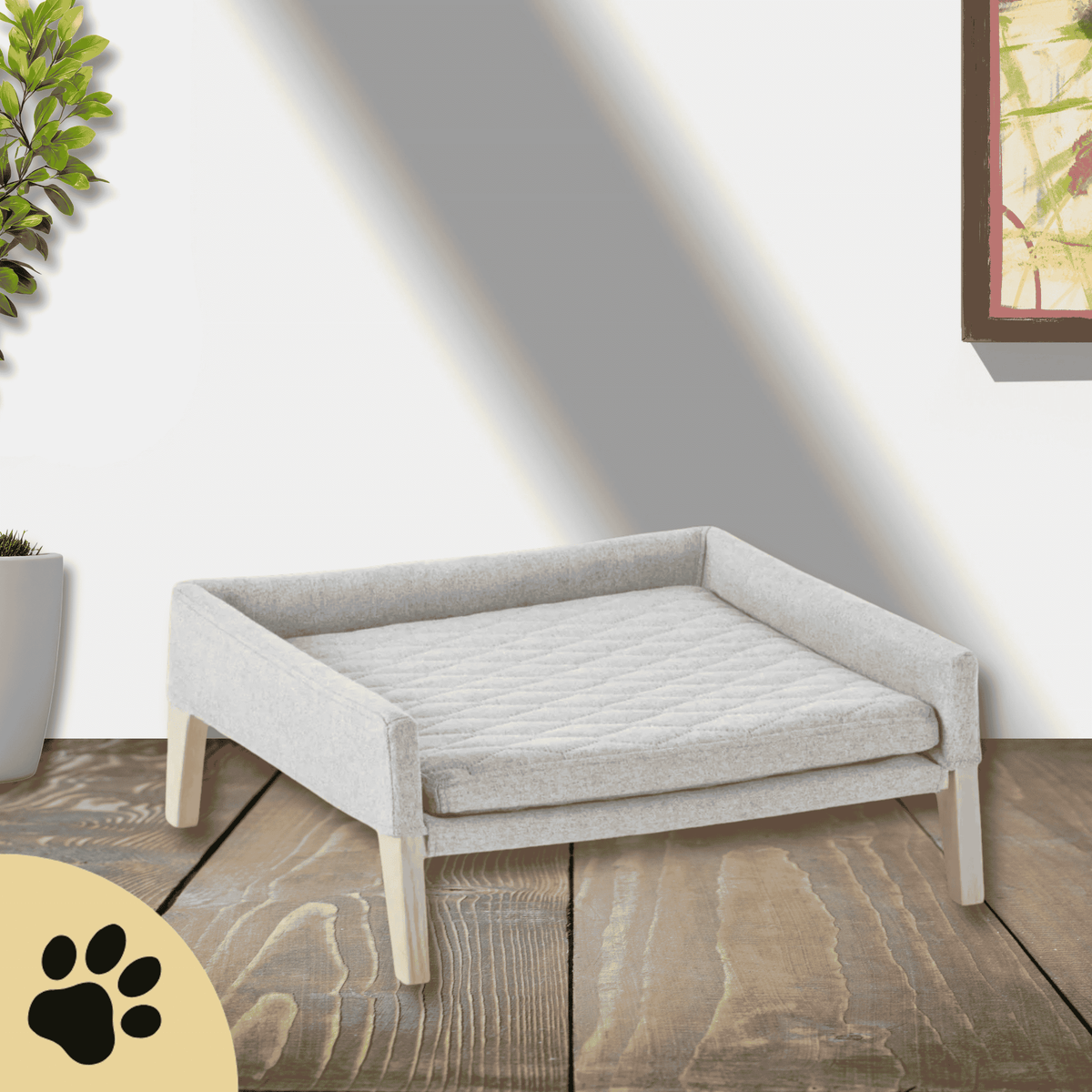 Lulu Dog/Cat Bed - Designbett für Katzen & kleine Hunde / Light Grey - Sunbeamstore