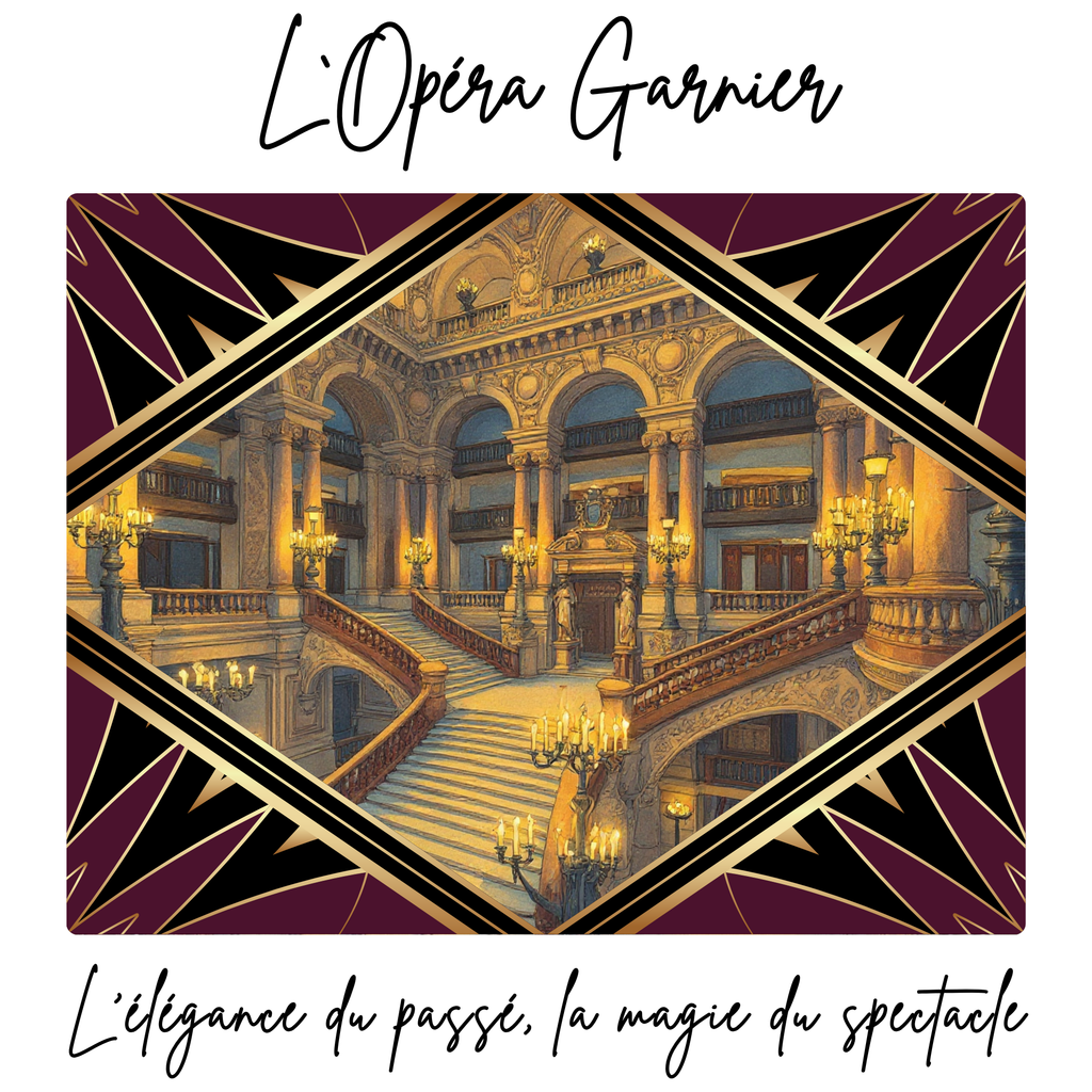 Stofftasche Paris Oper – Opéra Garnier Kunstmotiv, eleganter Jutebeutel, Architektur Tote Bag
